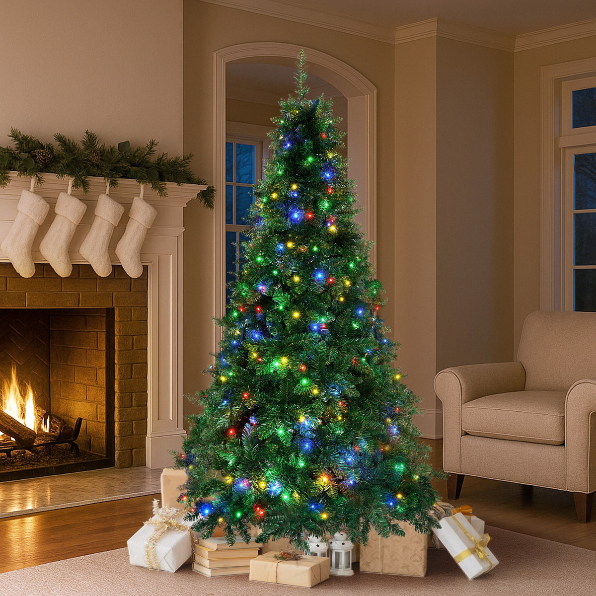 Tinseltown Christmas Tree 1.8M/2.1M/2.4M LED Lights White Green