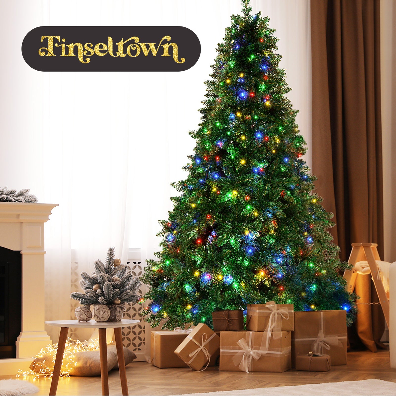 Tinseltown LED Christmas Tree 2.4M 8FT Multi Colour Lights 8 Flash Modes - Sunyee