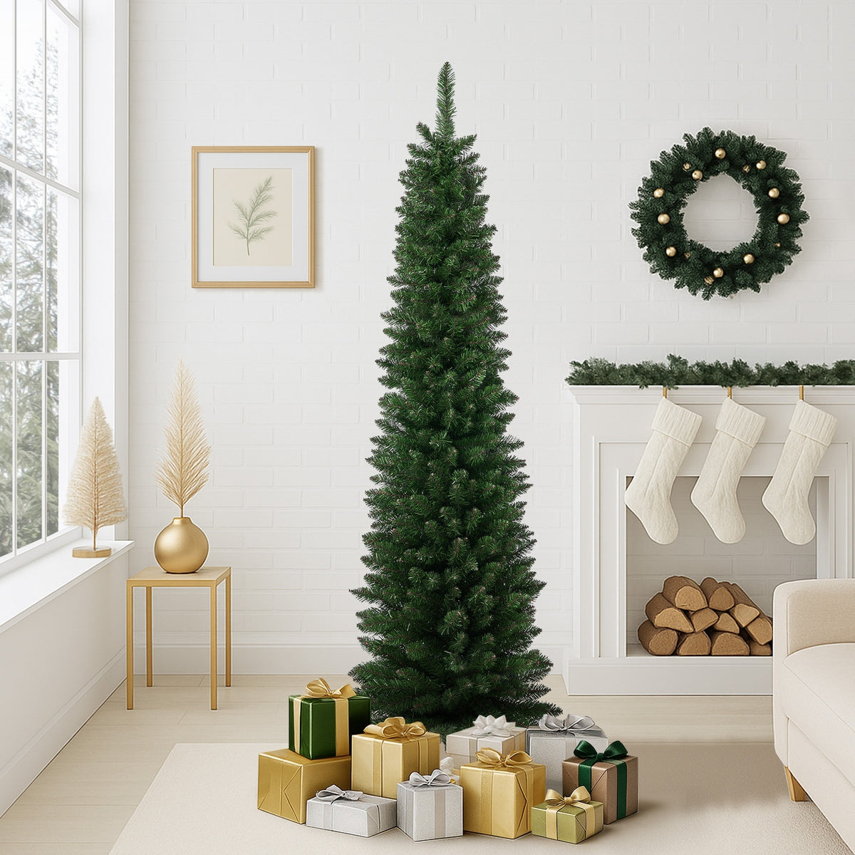 Tinseltown Christmas Tree 1.8M/2.1M/2.4M LED Lights White Green