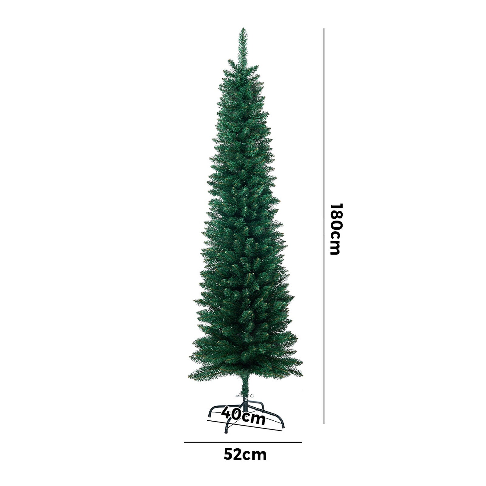 Tinseltown Slim Christmas Tree 1.8M 6FT Xmas Trees Decoration Green - Sunyee