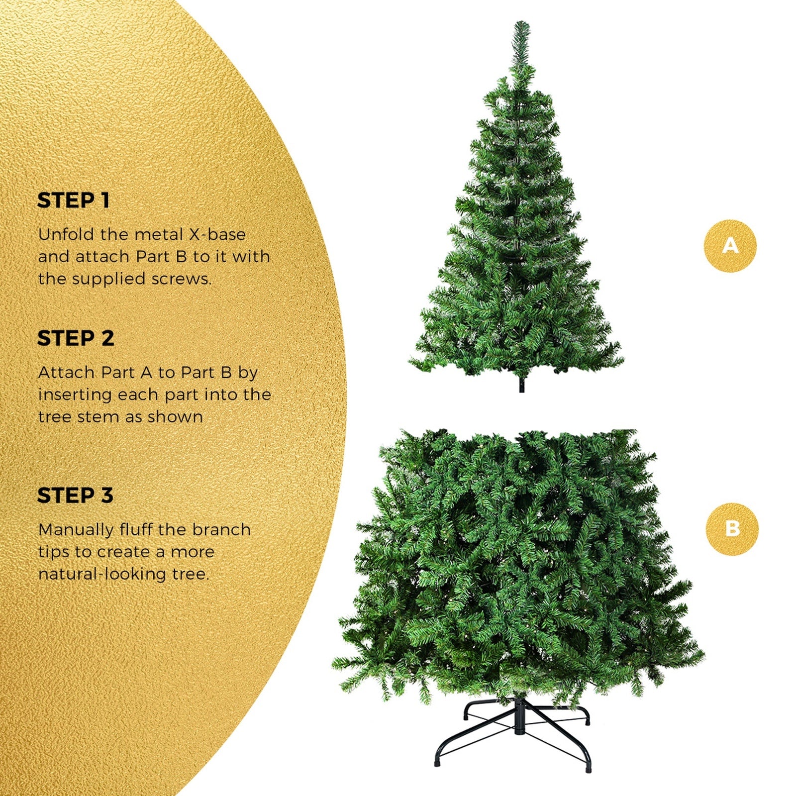 Tinseltown Christmas Tree 1.5M 5FT Xmas Trees Decorations Green 418 Tips - Sunyee