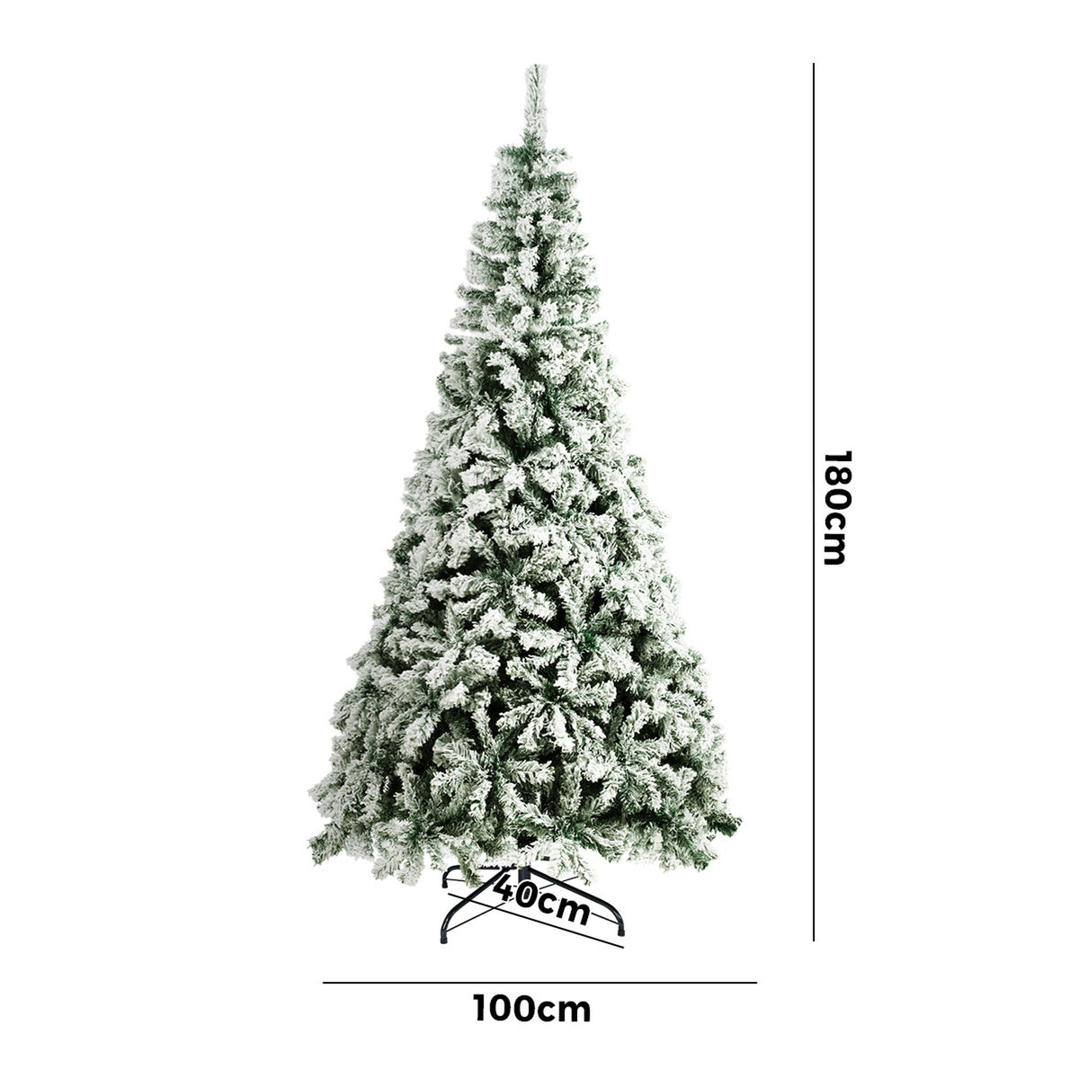 Tinseltown Christmas Tree 1.8M 6FT Xmas Trees Decorations White Snow Flocked 600 Tips