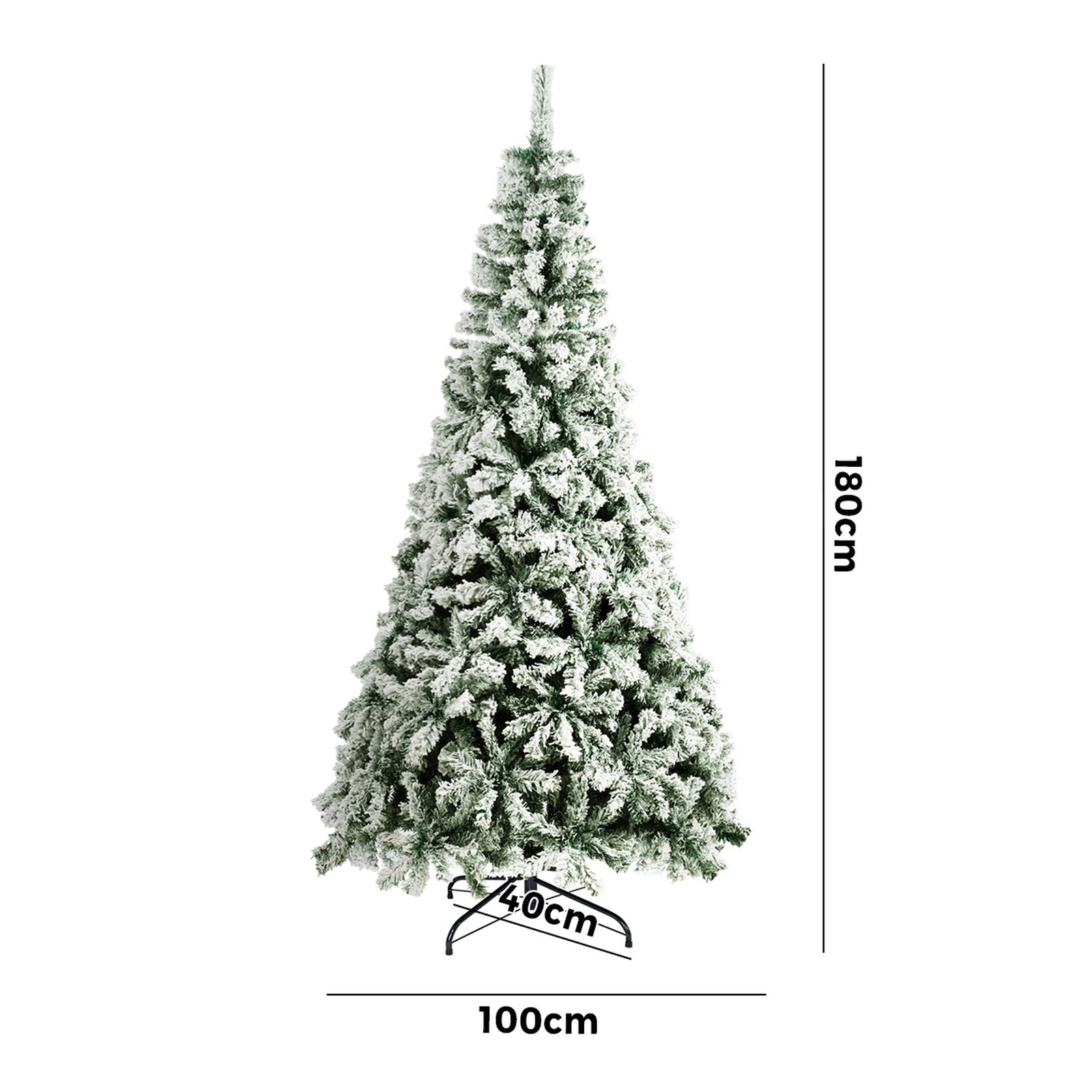 Tinseltown Christmas Tree 1.8M 6FT Xmas Trees Decorations White Snow Flocked 600 Tips - Sunyee