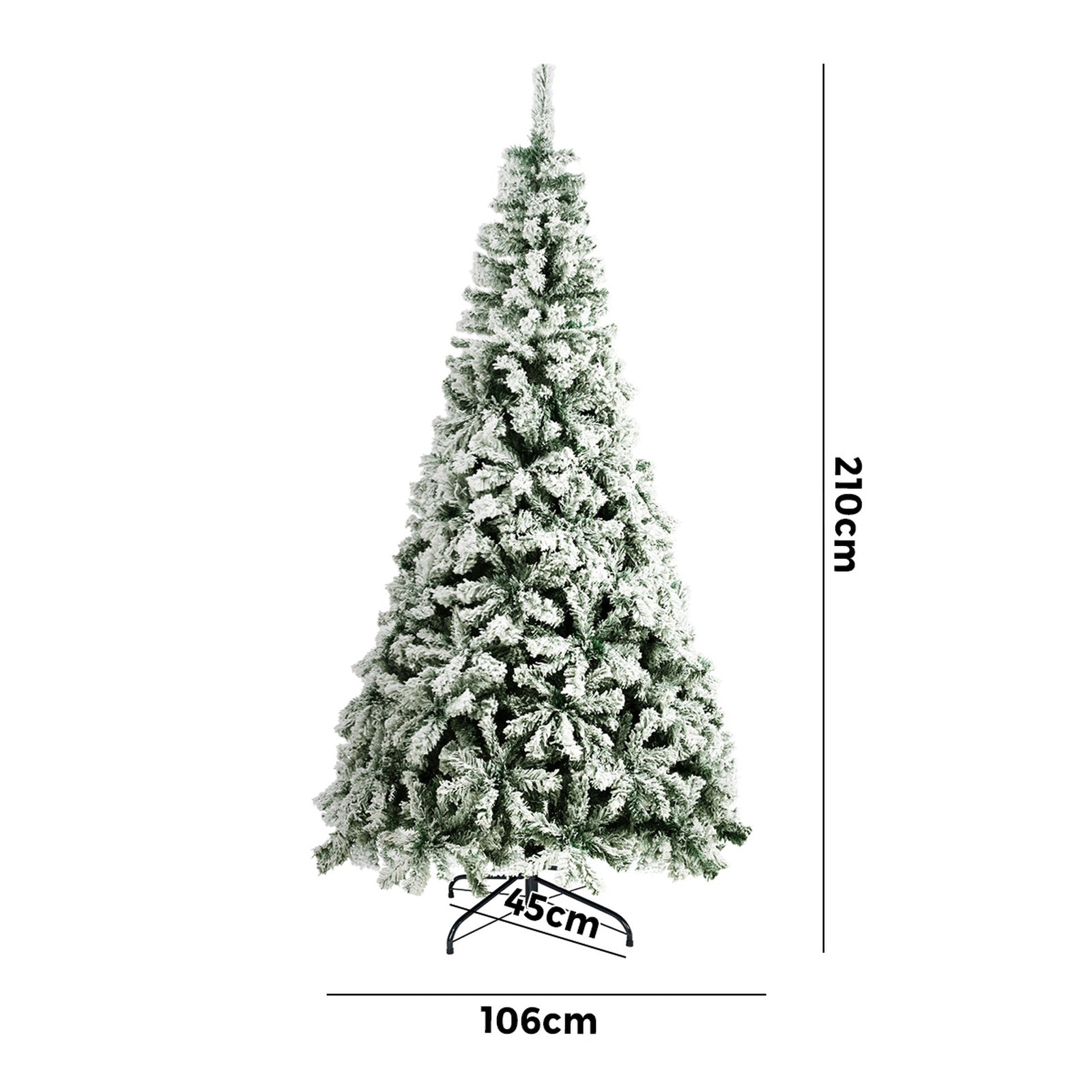 Tinseltown Christmas Tree 2.1M 7FT Xmas Trees Decorations White Snow Flocked 900 Tips - Sunyee