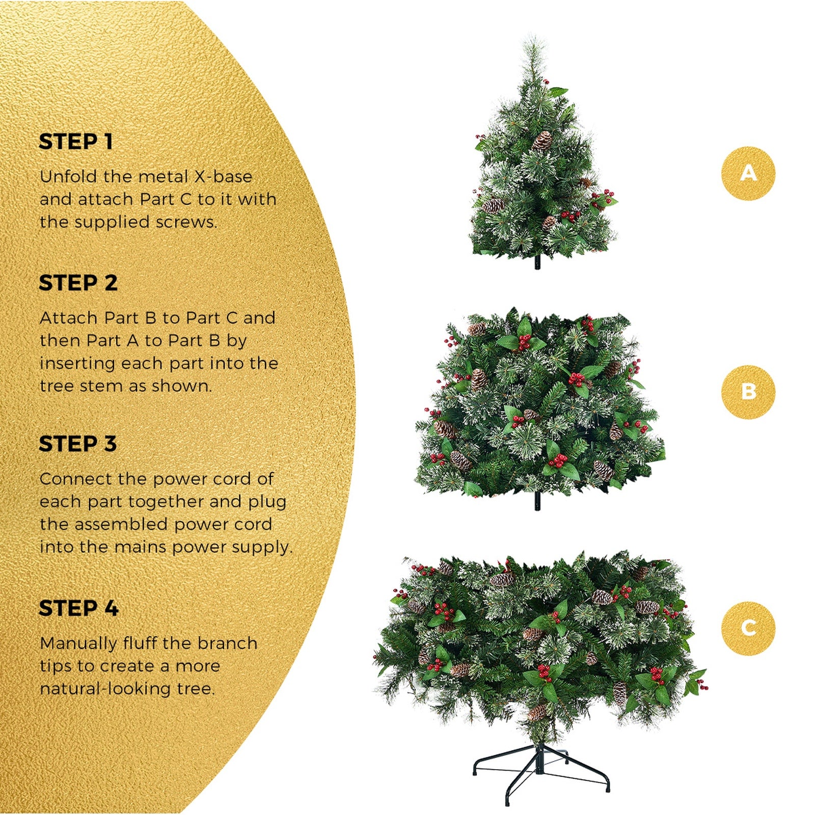 Tinseltown LED Christmas Tree 2.1M 7FT with Lights Ornaments Xmas Decor Green