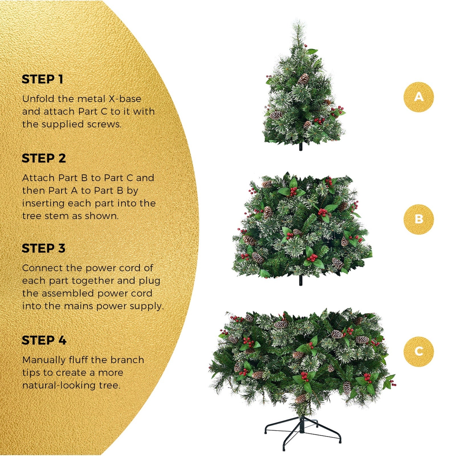 Tinseltown LED Christmas Tree 1.8M/2.1M with Lights Ornaments Xmas Decor Green