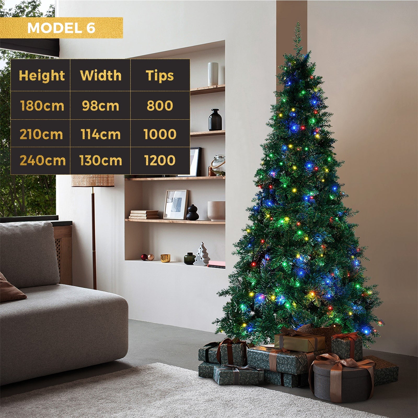 Tinseltown Christmas Tree 1.8M/2.1M/2.4M LED Lights White Green