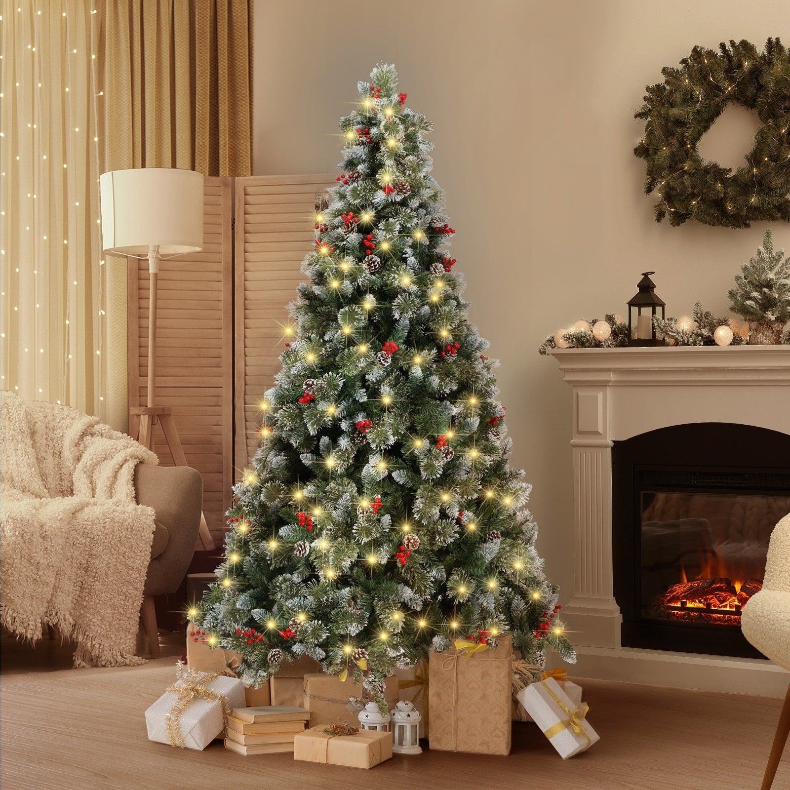 Tinseltown Christmas Tree LED Light 1.8M/2.1M/2.4M Xmas Trees Decorations Green - Sunyee