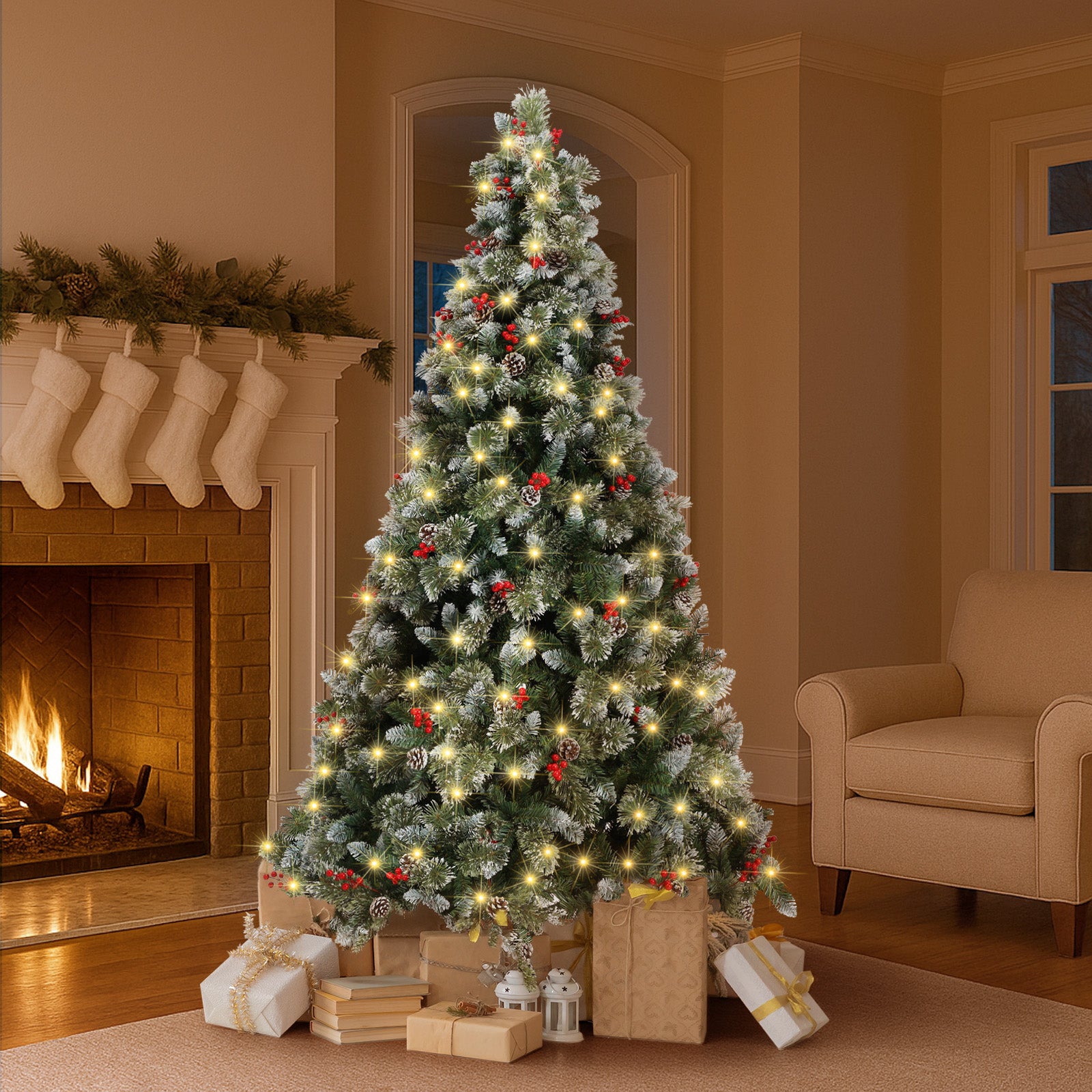 Tinseltown Christmas Tree LED Light 1.8M/2.1M/2.4M Xmas Trees Decorations Green