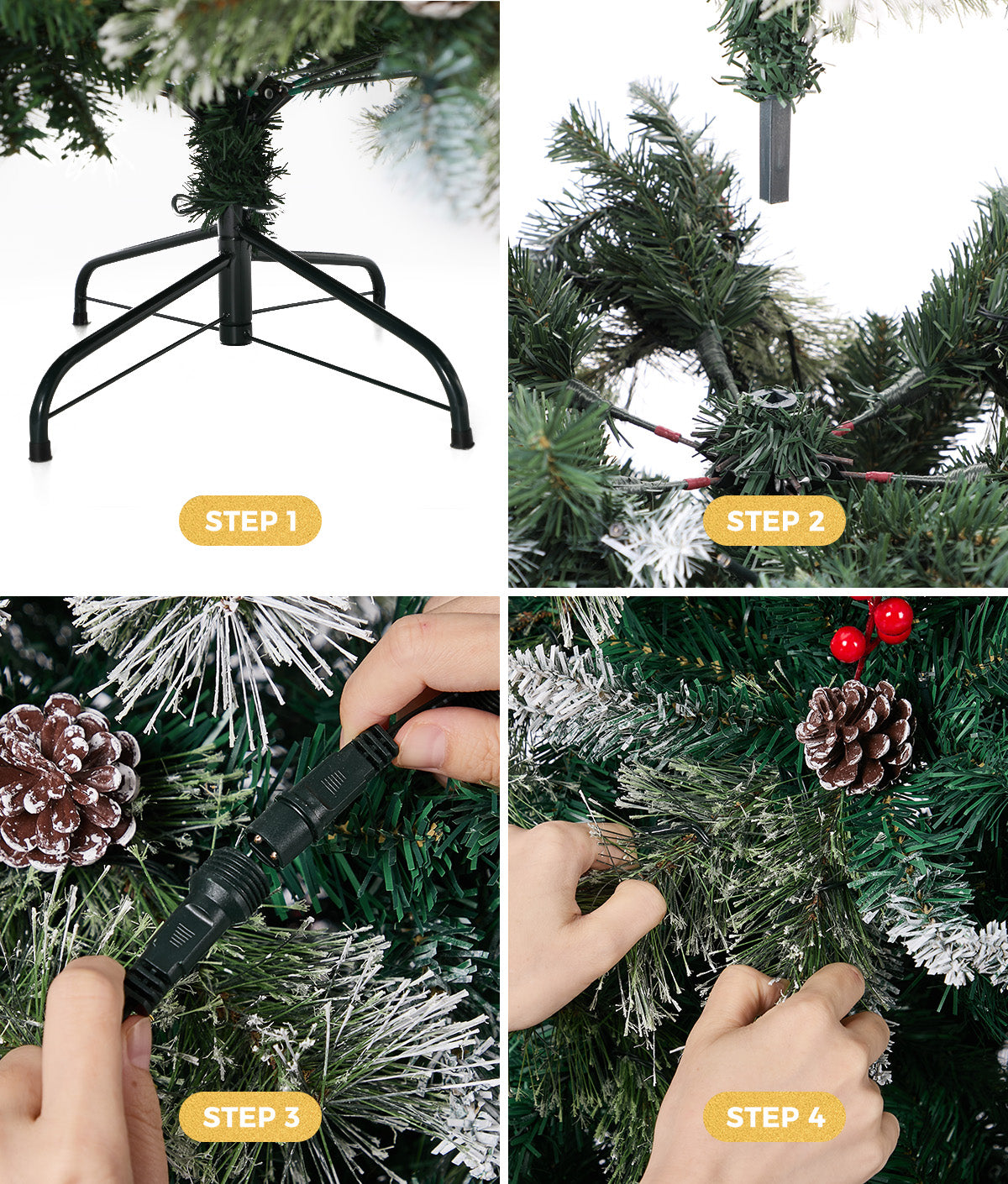Tinseltown Christmas Tree 1.8m 6FT LED Xmas Trees Decoration 950tips