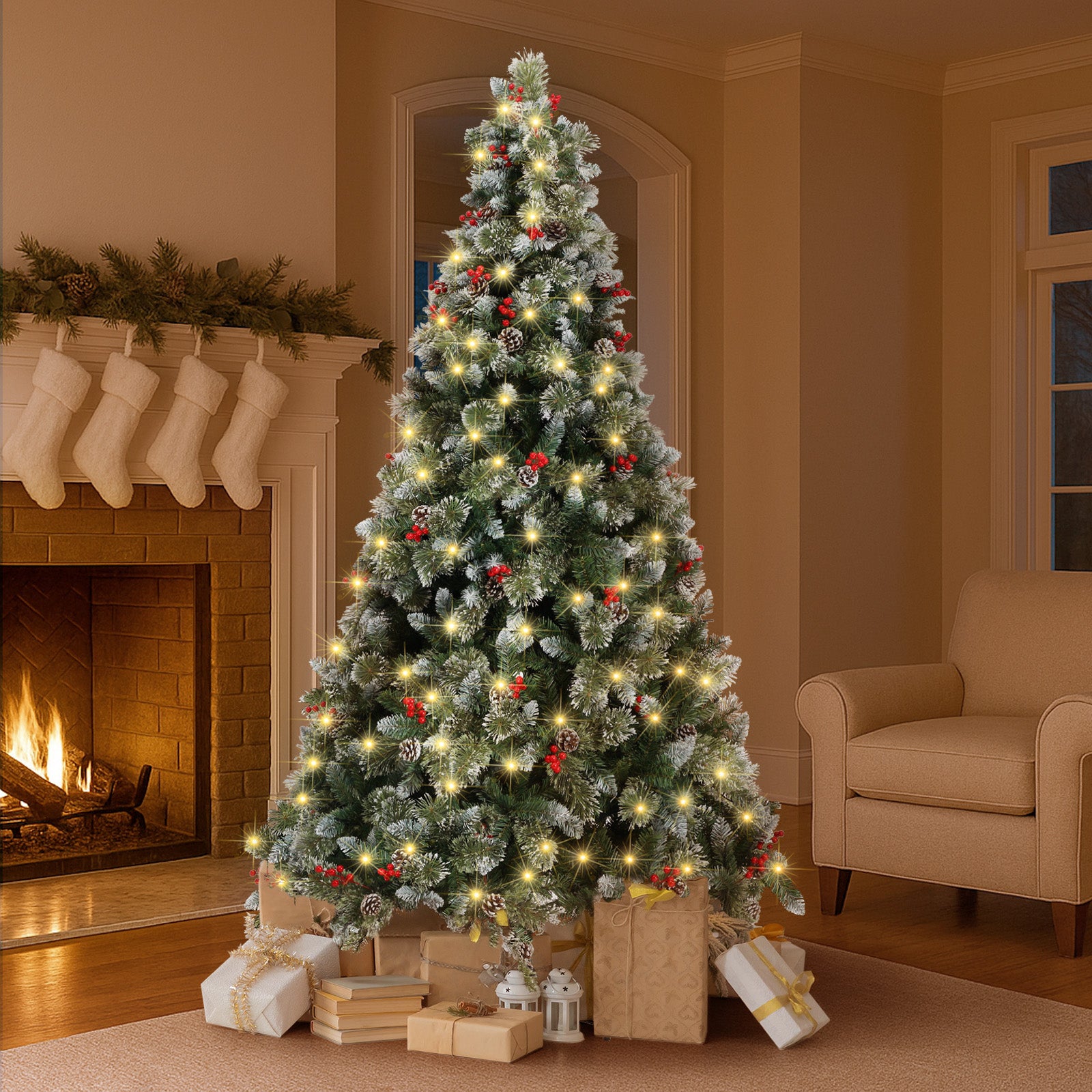 Tinseltown Christmas Tree LED Light 1.8M/2.1M/2.4M Xmas Trees Decorations Green
