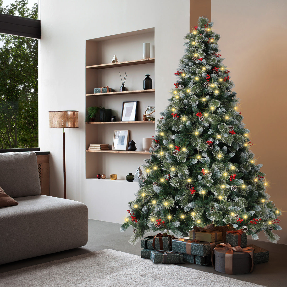 Tinseltown Christmas Tree 2.1m 7FT LED Xmas Trees Decoration 1400tips