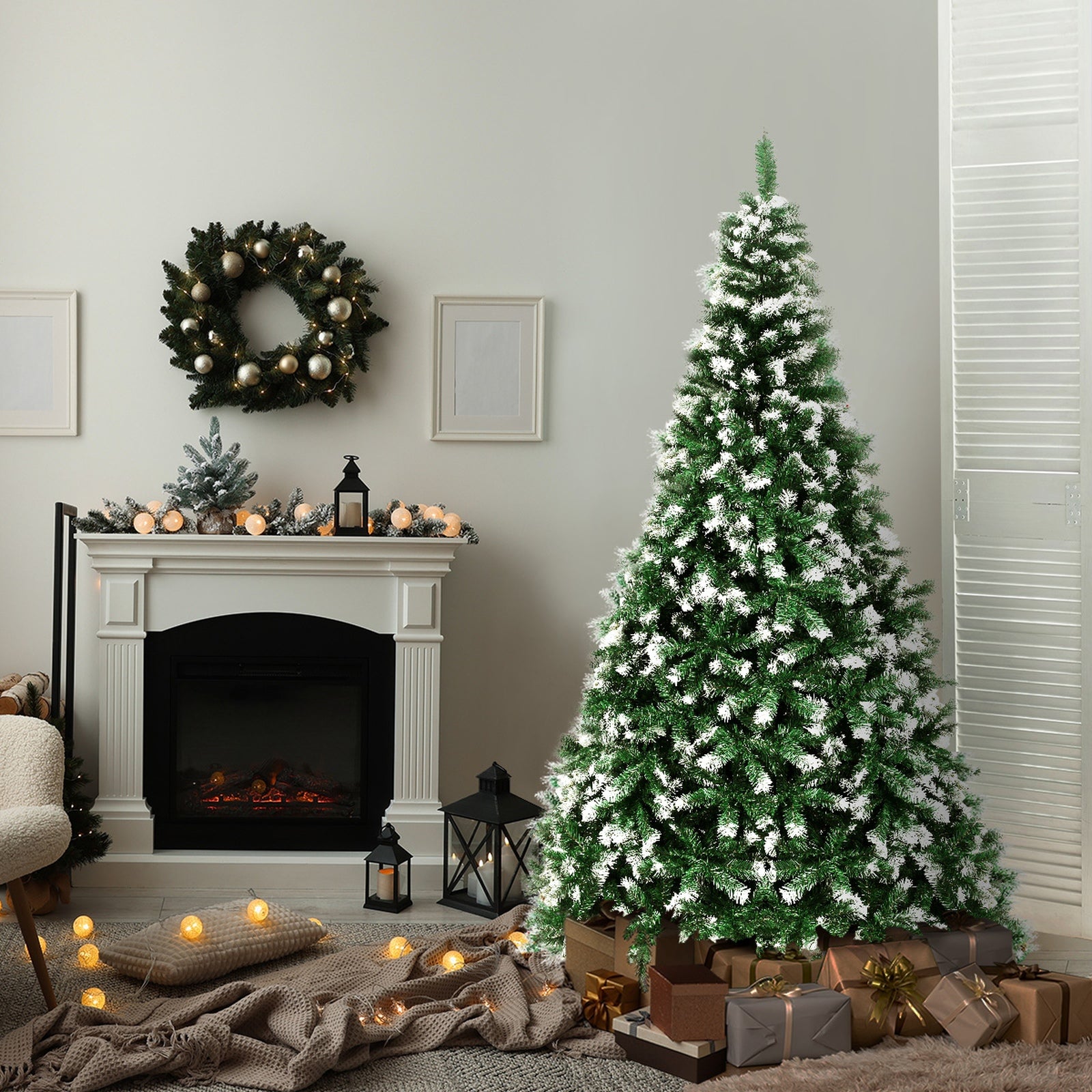 Tinseltown Christmas Tree 1.8M 6FT Xmas Trees Snowy Decorations Green 830 Tips - Sunyee