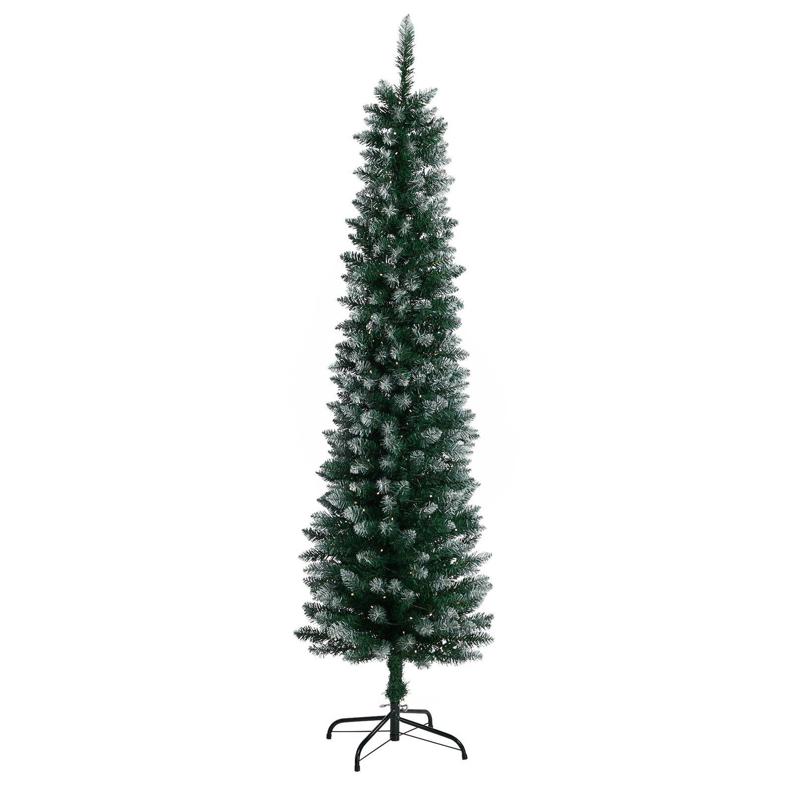 Tinseltown Slim LED Christmas Tree 6FT 1.8M Warm Lights Green White 300 Tips