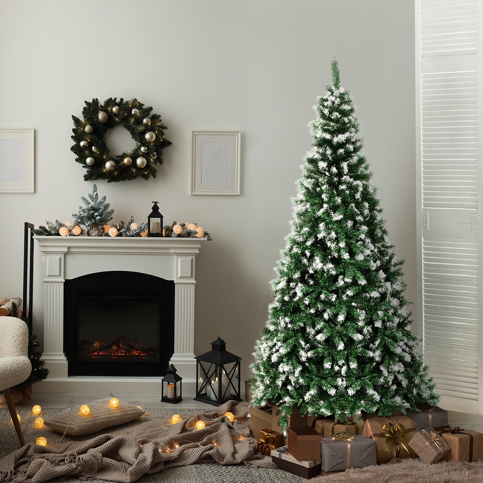 Tinseltown Christmas Tree 1.8M 6FT Xmas Trees Snowy Decorations Green 800 Tips - Sunyee