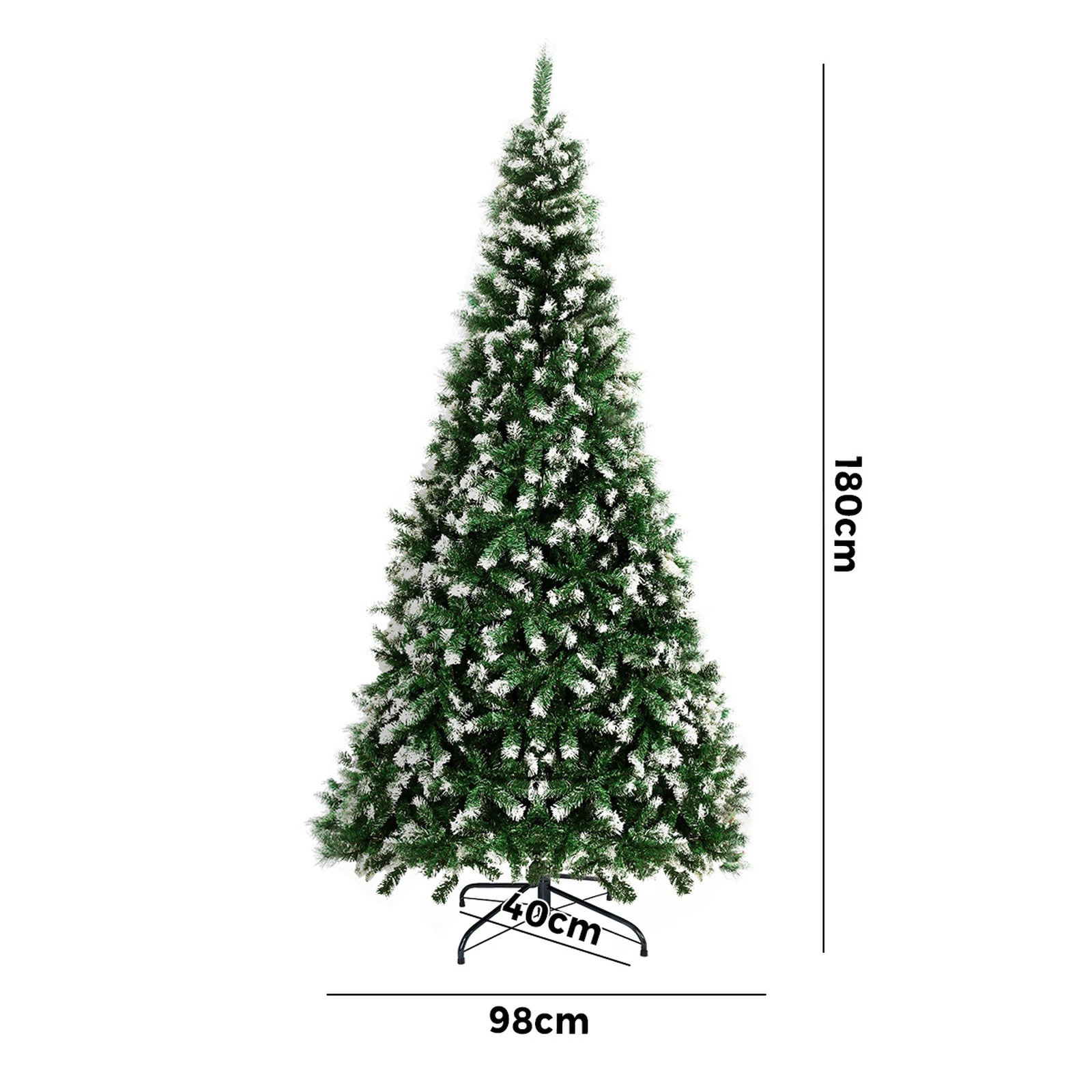 Tinseltown Christmas Tree 1.8M 6FT Xmas Trees Snowy Decorations Green 800 Tips - Sunyee