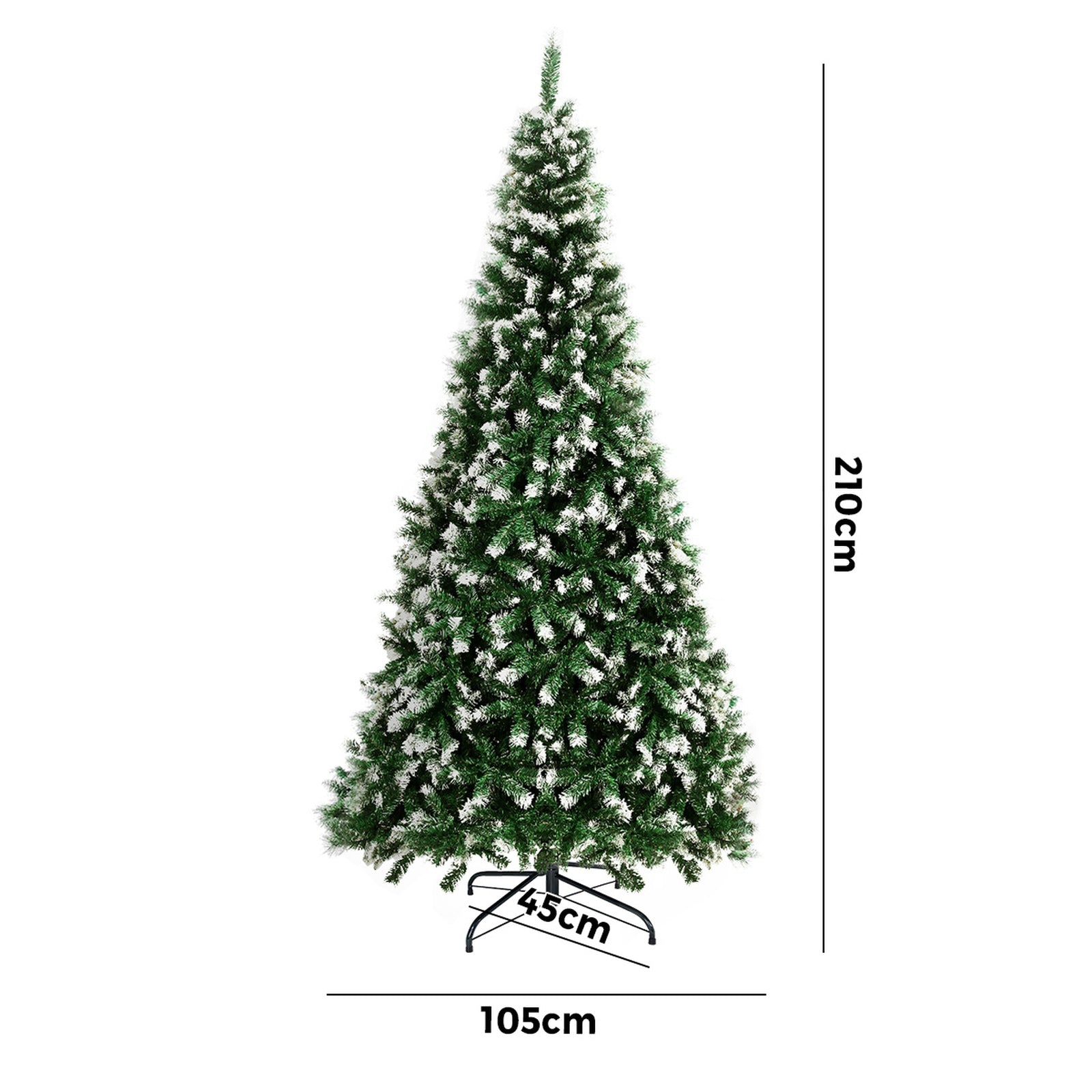 Tinseltown Christmas Tree 2.1M 7FT Xmas Trees Snowy Decorations Green 1000 Tips - Sunyee