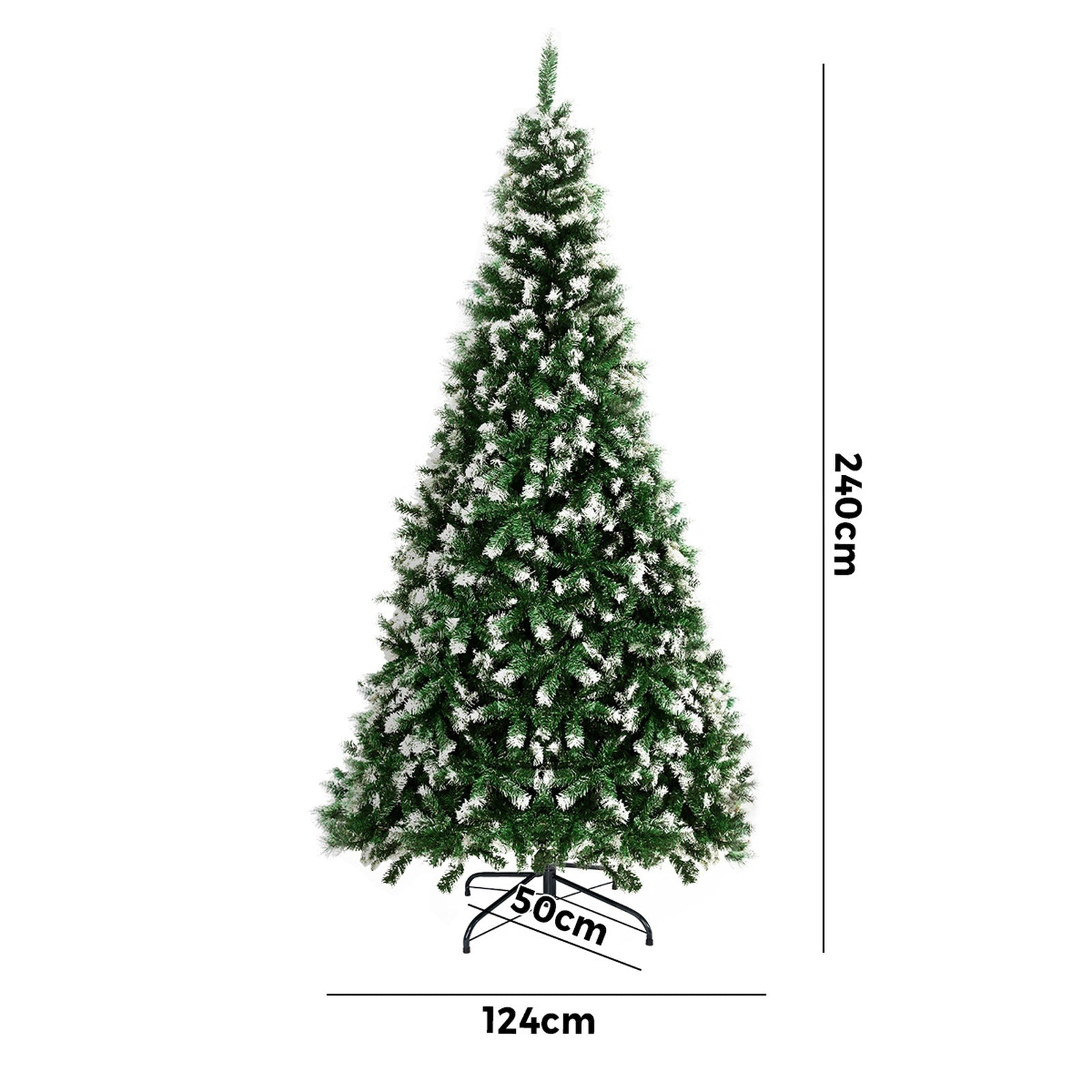 Tinseltown Christmas Tree 2.4M 8FT Xmas Trees Snowy Decorations Green 1400 Tips - Sunyee