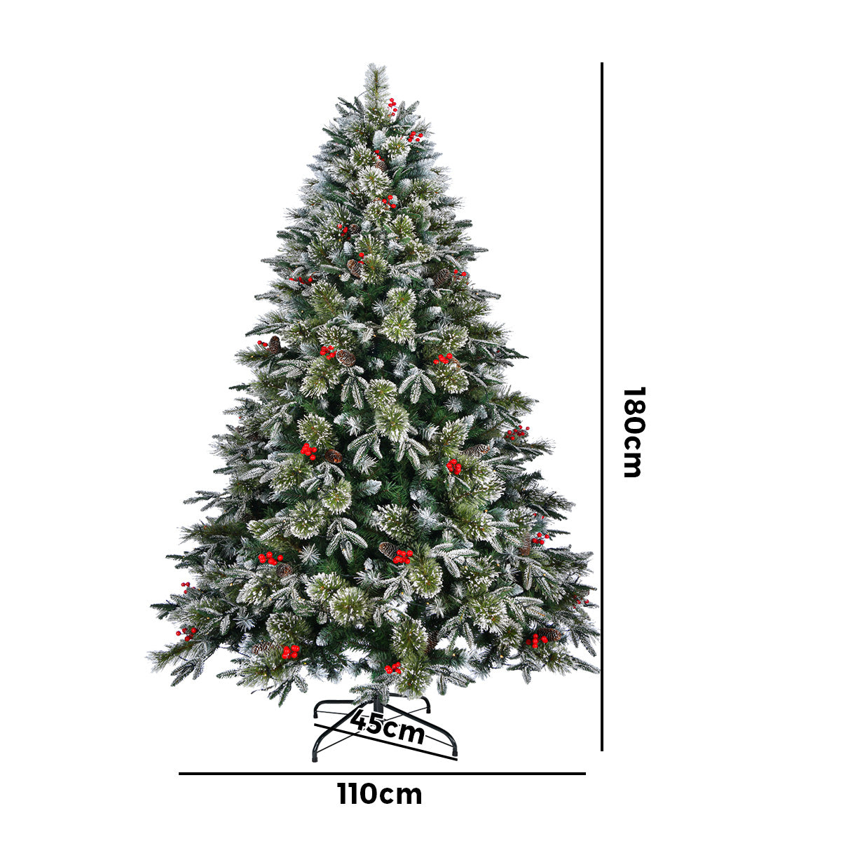 Tinseltown LED Christmas Tree 1.8M 6FT Xmas Trees Decorations Green White 790 Tips