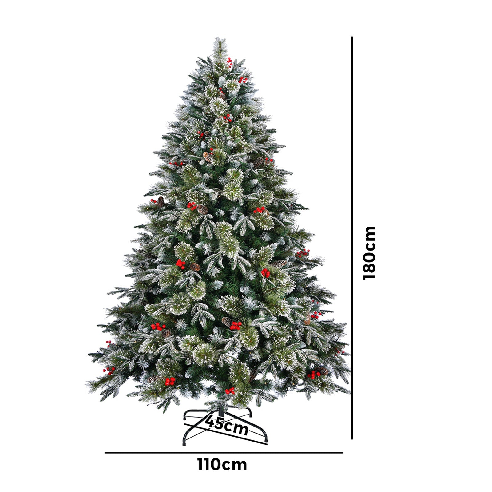 Tinseltown LED Christmas Tree 1.8M 6FT Xmas Trees Decorations Green White 790 Tips - Sunyee