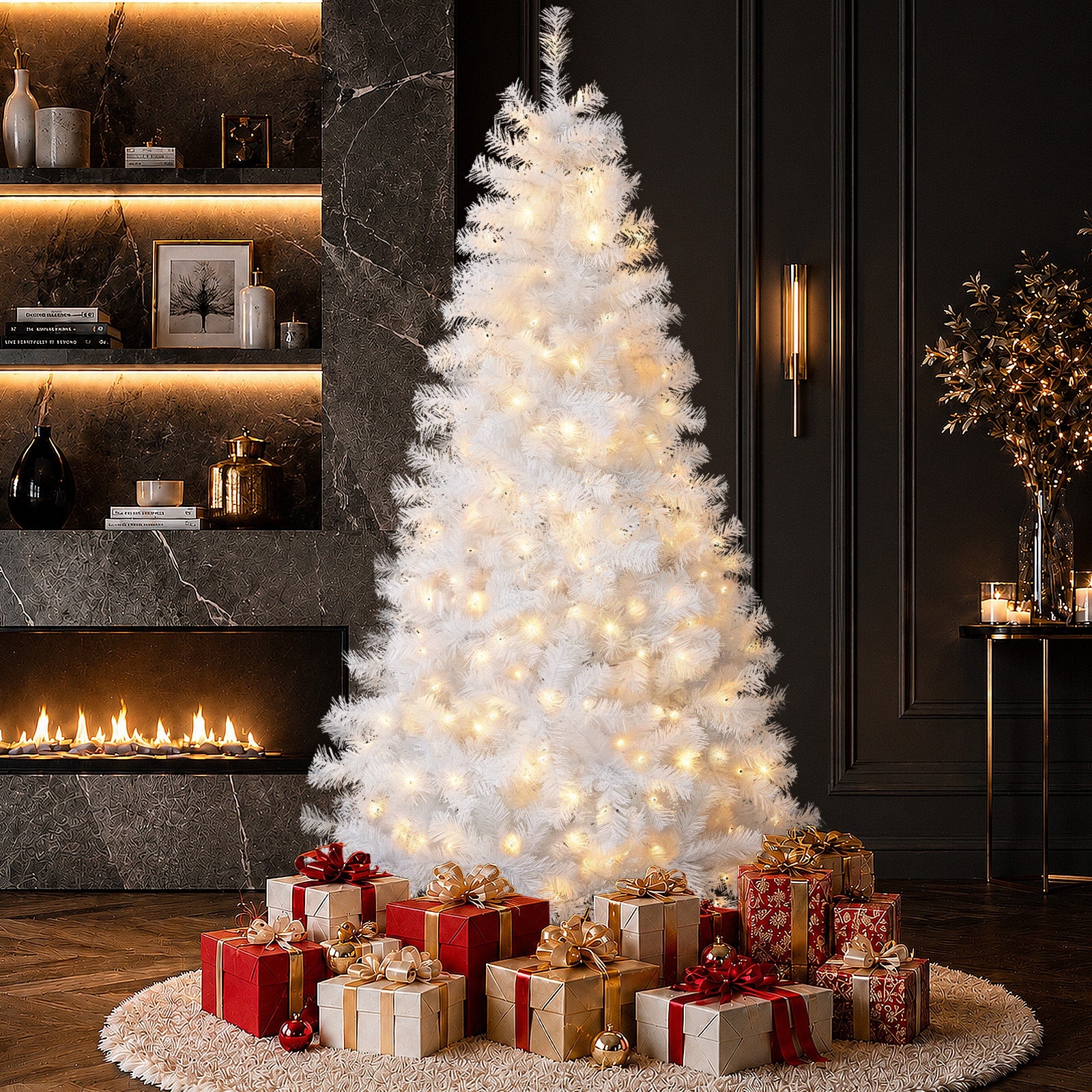 Tinseltown LED Christmas Tree 2.1M 7FT Home Party Decoration White 950 Tips