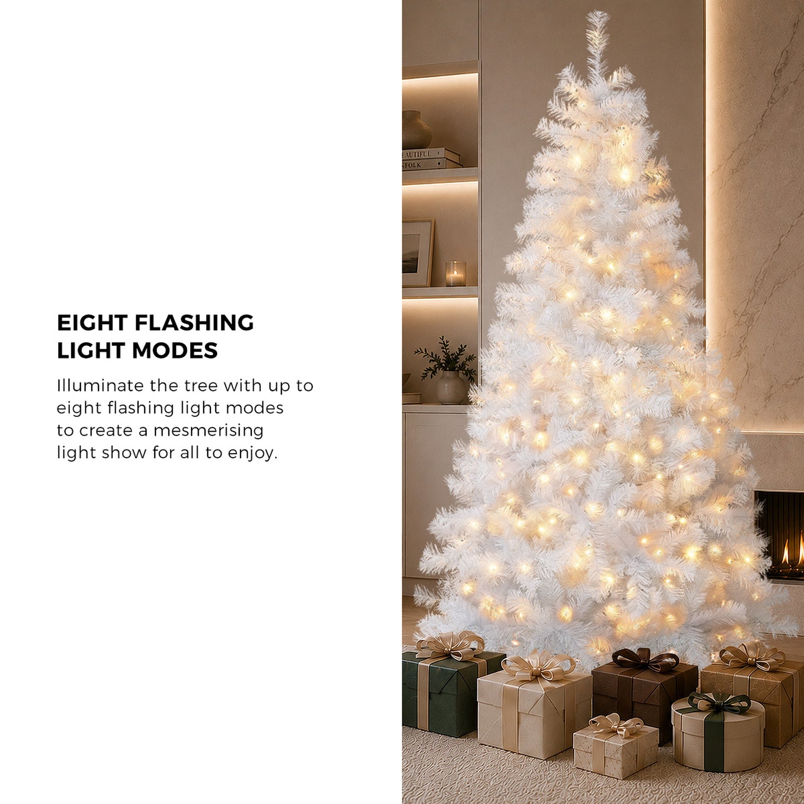 Tinseltown LED Christmas Tree 2.1M 7FT Home Party Decoration White 950 Tips