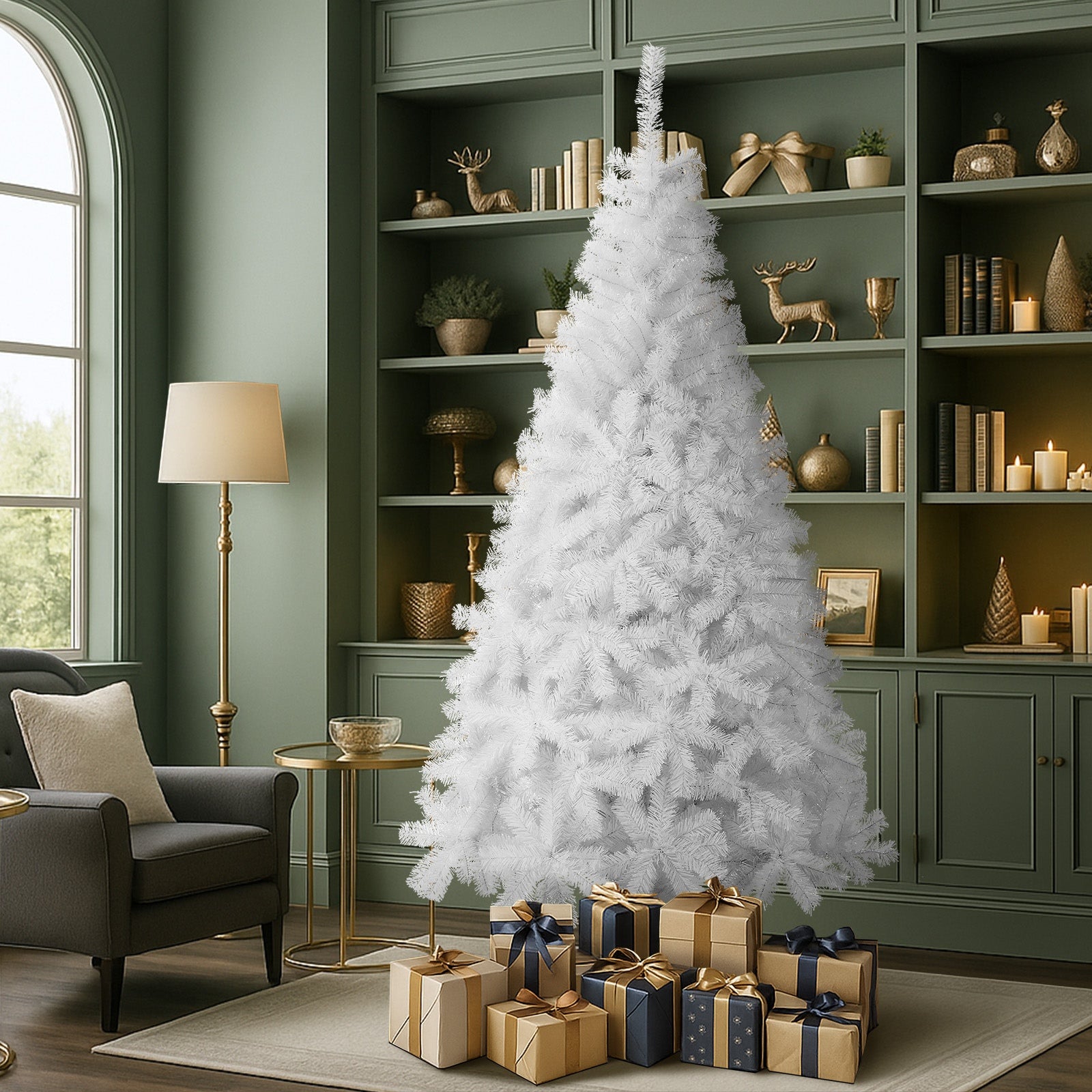 Tinseltown White Christmas Tree 2.1M 7FT Xmas Trees Decoration 1000tips - Sunyee