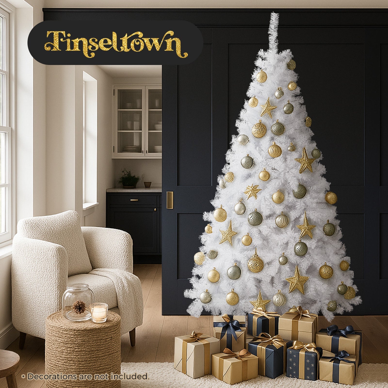 Tinseltown White Christmas Tree 2.1M 7FT Xmas Trees Decoration 1000tips - Sunyee
