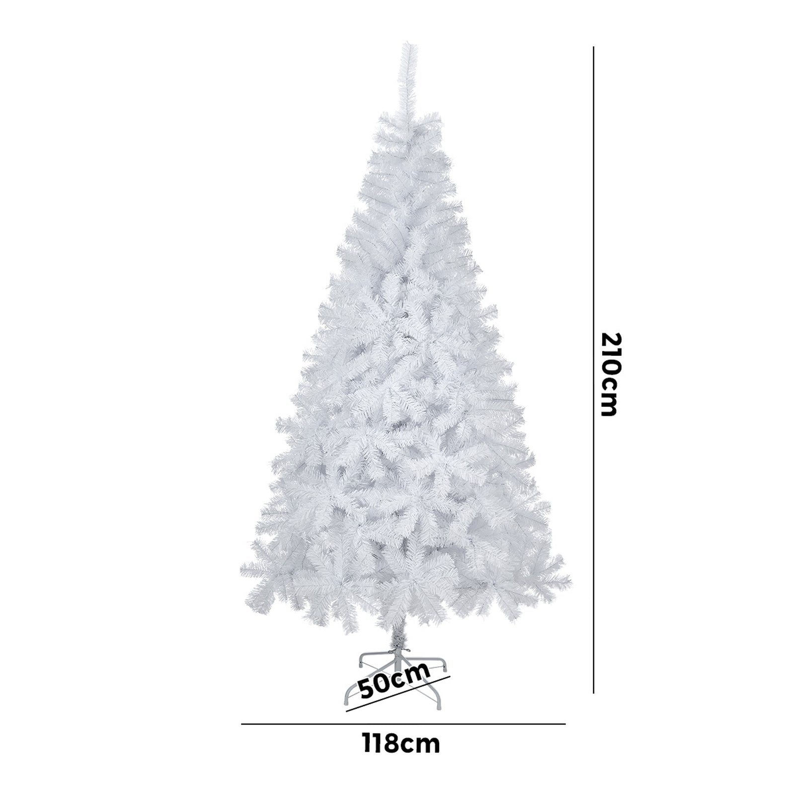 Tinseltown White Christmas Tree 2.1M 7FT Xmas Trees Decoration 1000tips - Sunyee