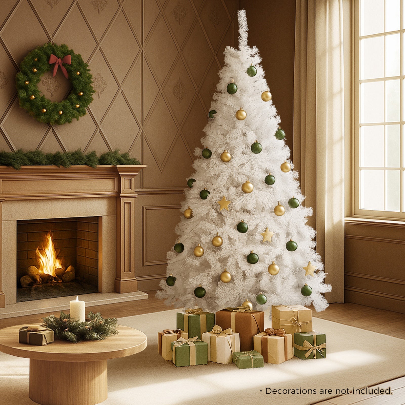 Tinseltown White Christmas Tree 2.4M 8FT Xmas Trees Decoration 1225Tips