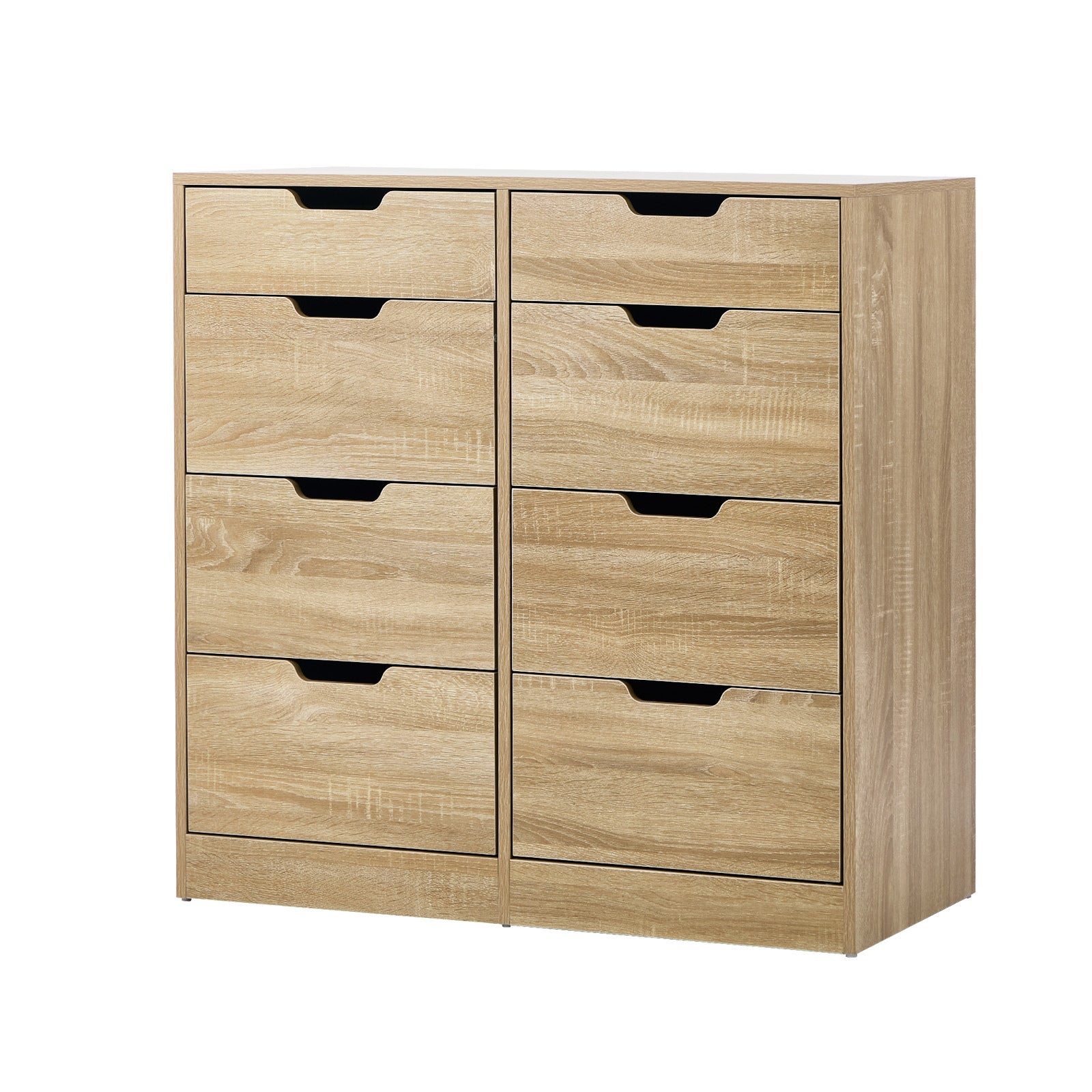 Oikiture 8 Chest of Drawers Tallboy Cabinet Dresser Bedroom Storage