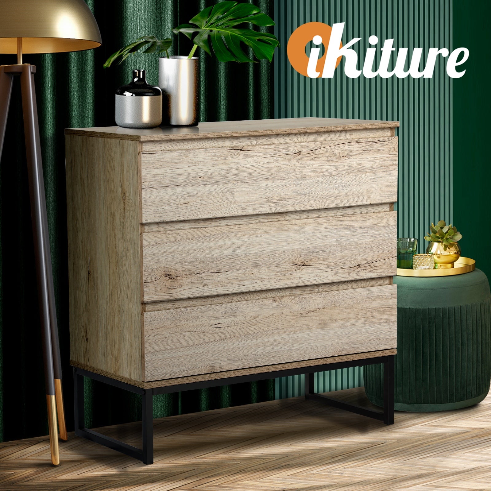 Oikiture Chest of Drawers Storage Cabinet Tallboy Dresser Bedroom Furniture - Sunyee