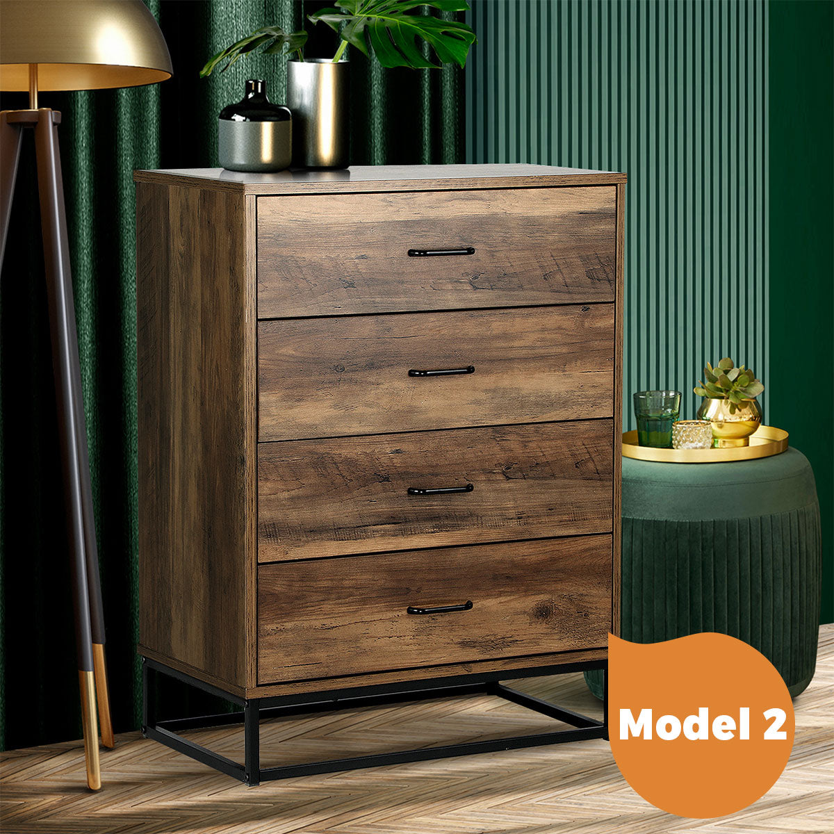 Oikiture Chest of Drawers Storage Cabinet Tallboy Dresser Bedroom Furniture - Sunyee