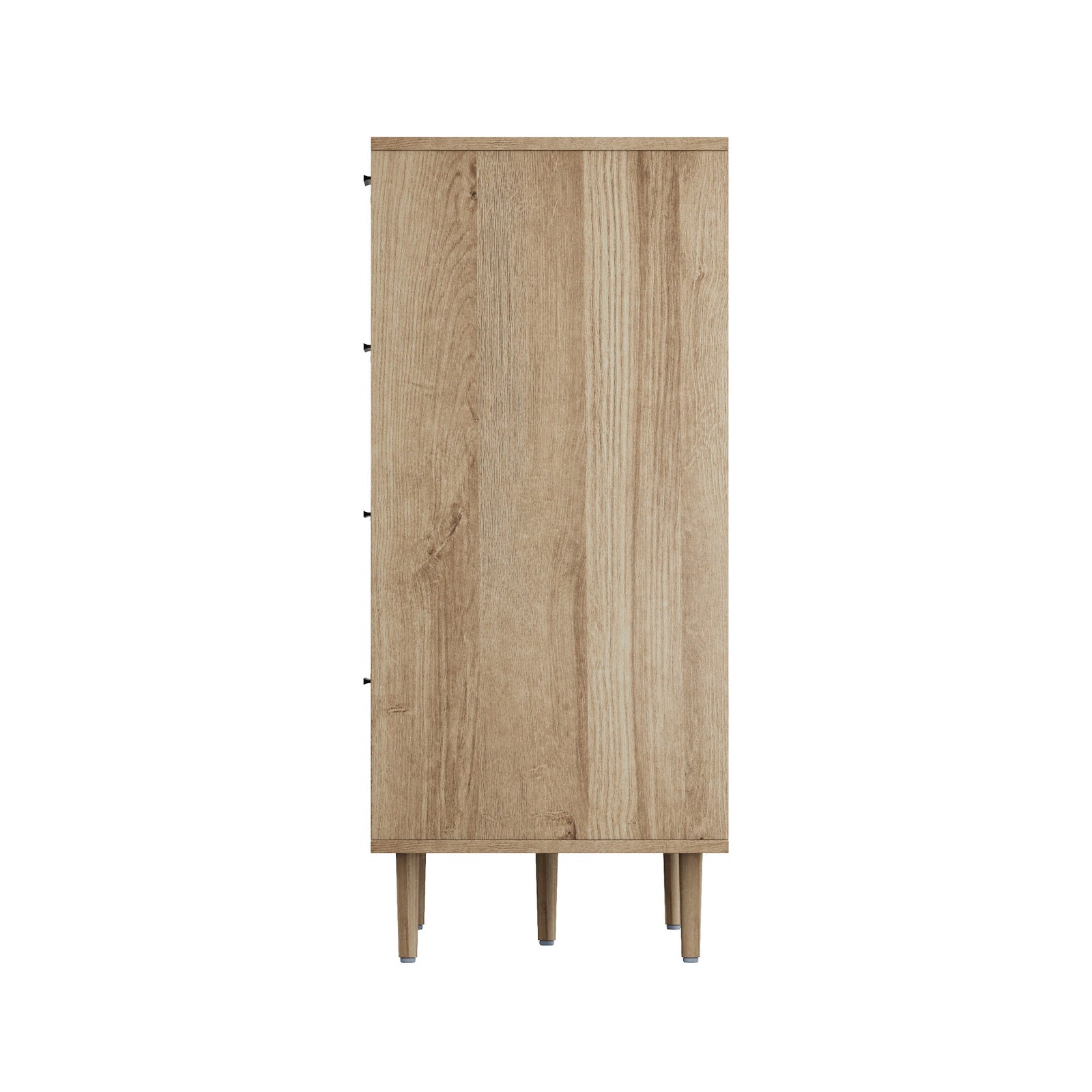 Oikiture 8 Chest of Drawers Dresser Chest Storage Cabinet Tallboy Natural