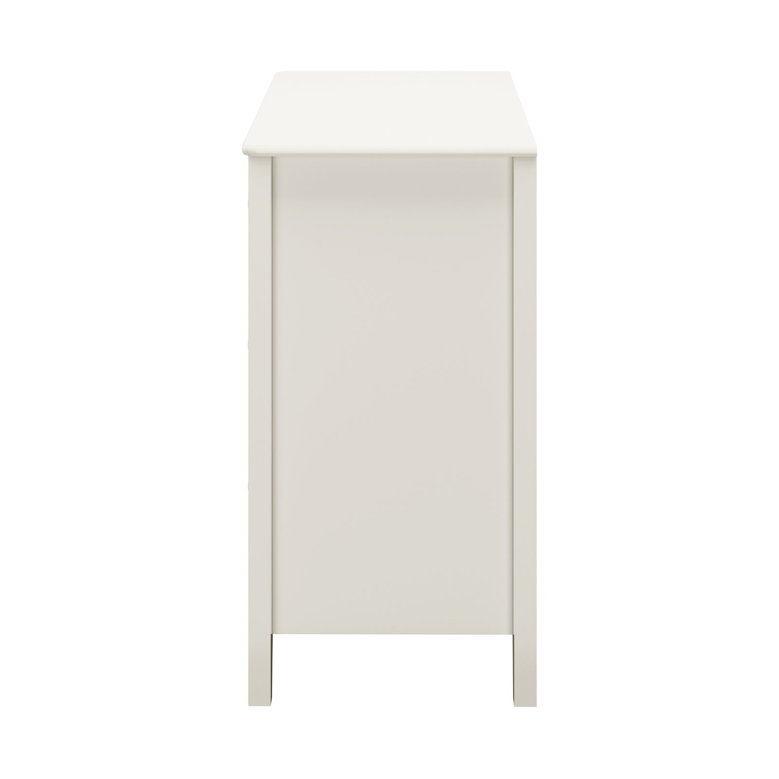 Oikiture 3 Chest Of Drawers Dresser Metal Handle Bedroom Storage White