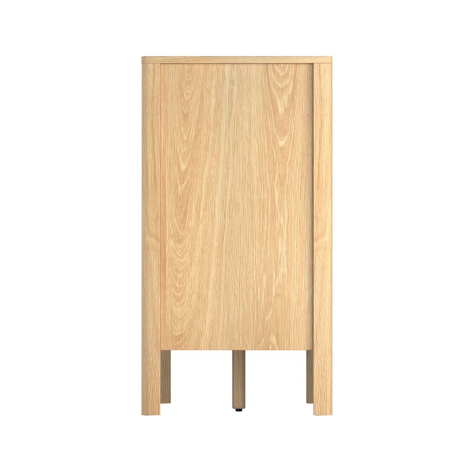 Oikiture 6 Chest Of Drawers Dresser Lowboy Storage Handle-Free Bedroom