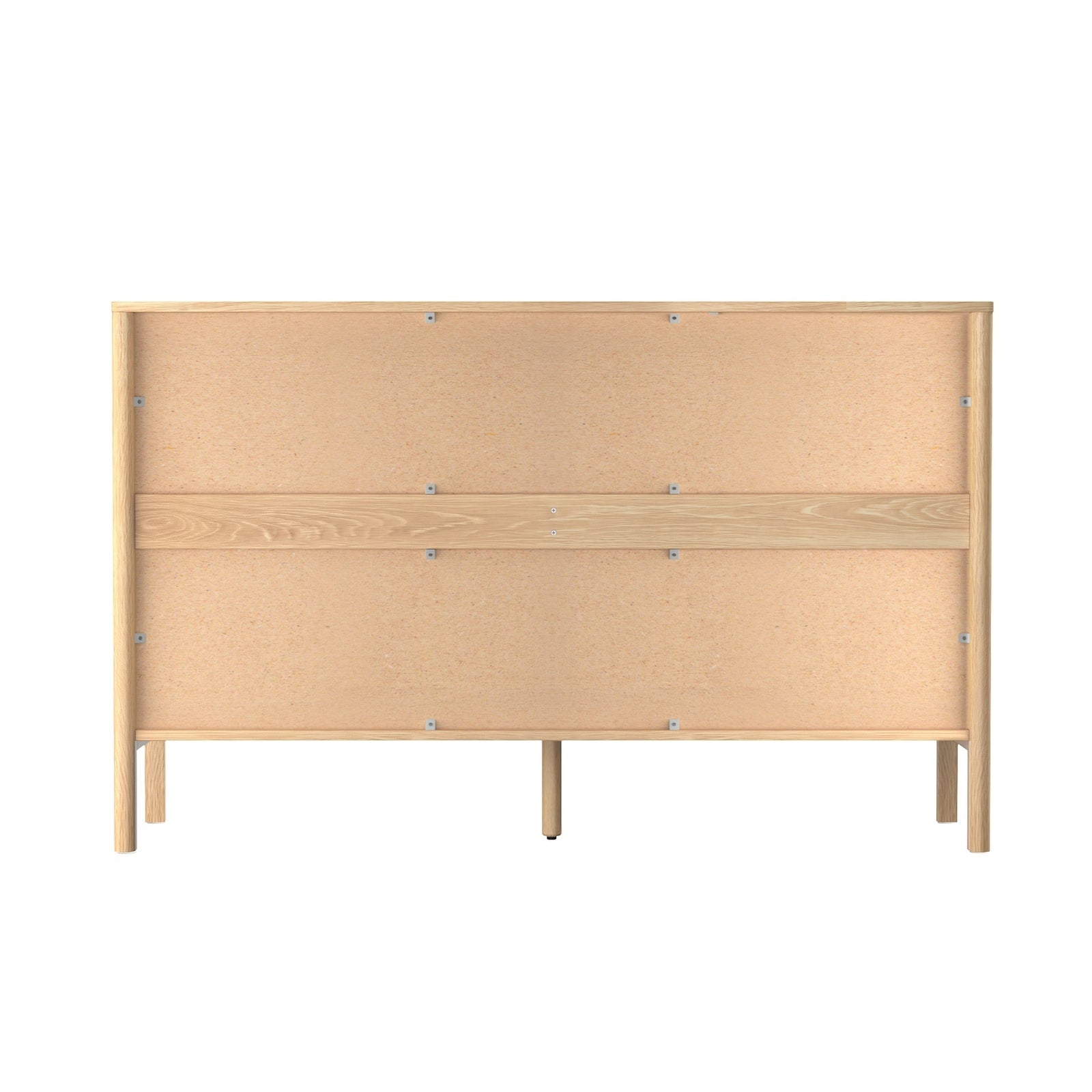 Oikiture 6 Chest Of Drawers Dresser Lowboy Storage Handle-Free Bedroom