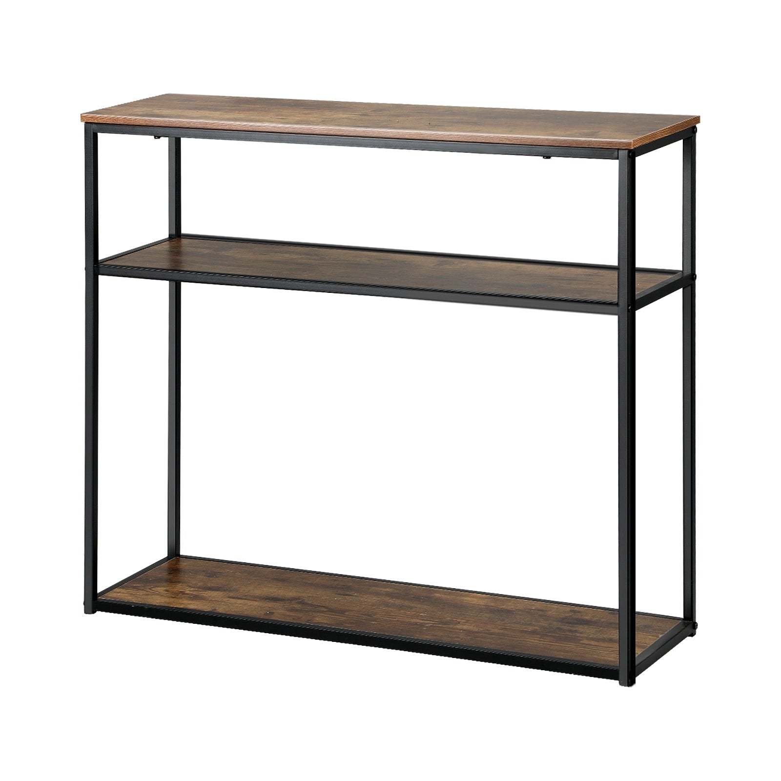 Oikiture Hall Console Table Metal Hallway Desk Entry Display Wooden Furniture - Sunyee