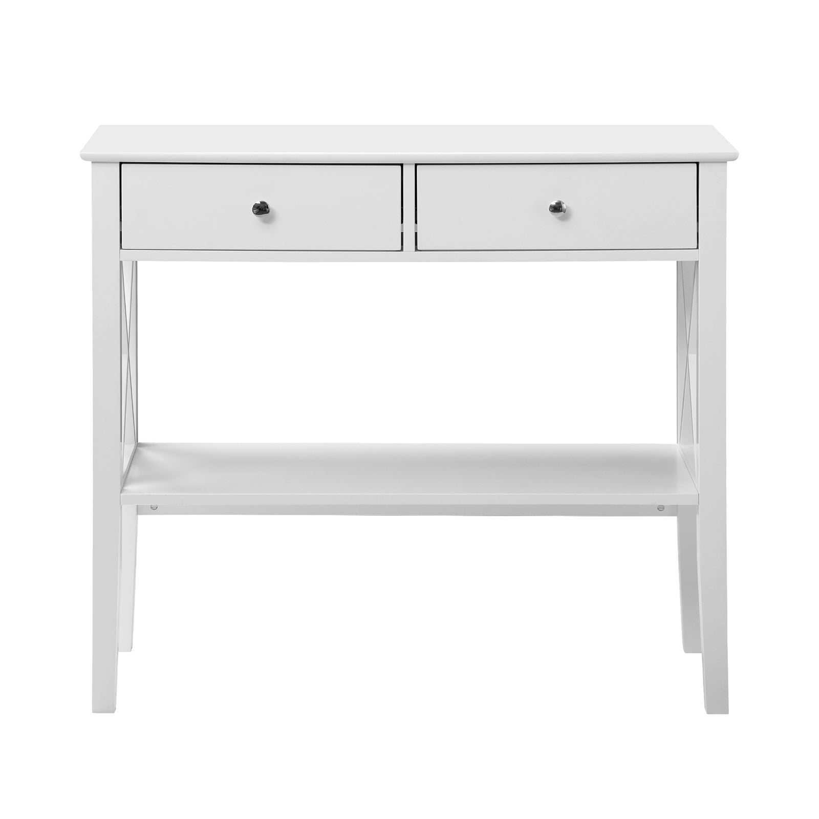 Oikiture Console Table Hall Side Entry 2 Drawers Hallway Display Shelf Desk - Sunyee