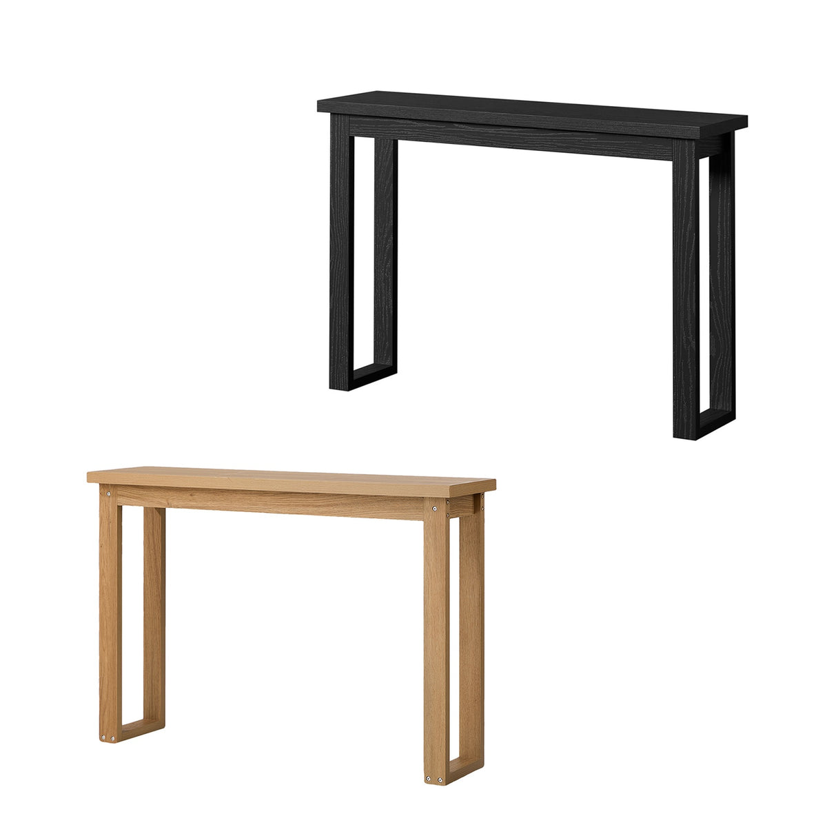 Oikiture Console Table Narrow Hall Entryway Sofa Table Display Shelf
