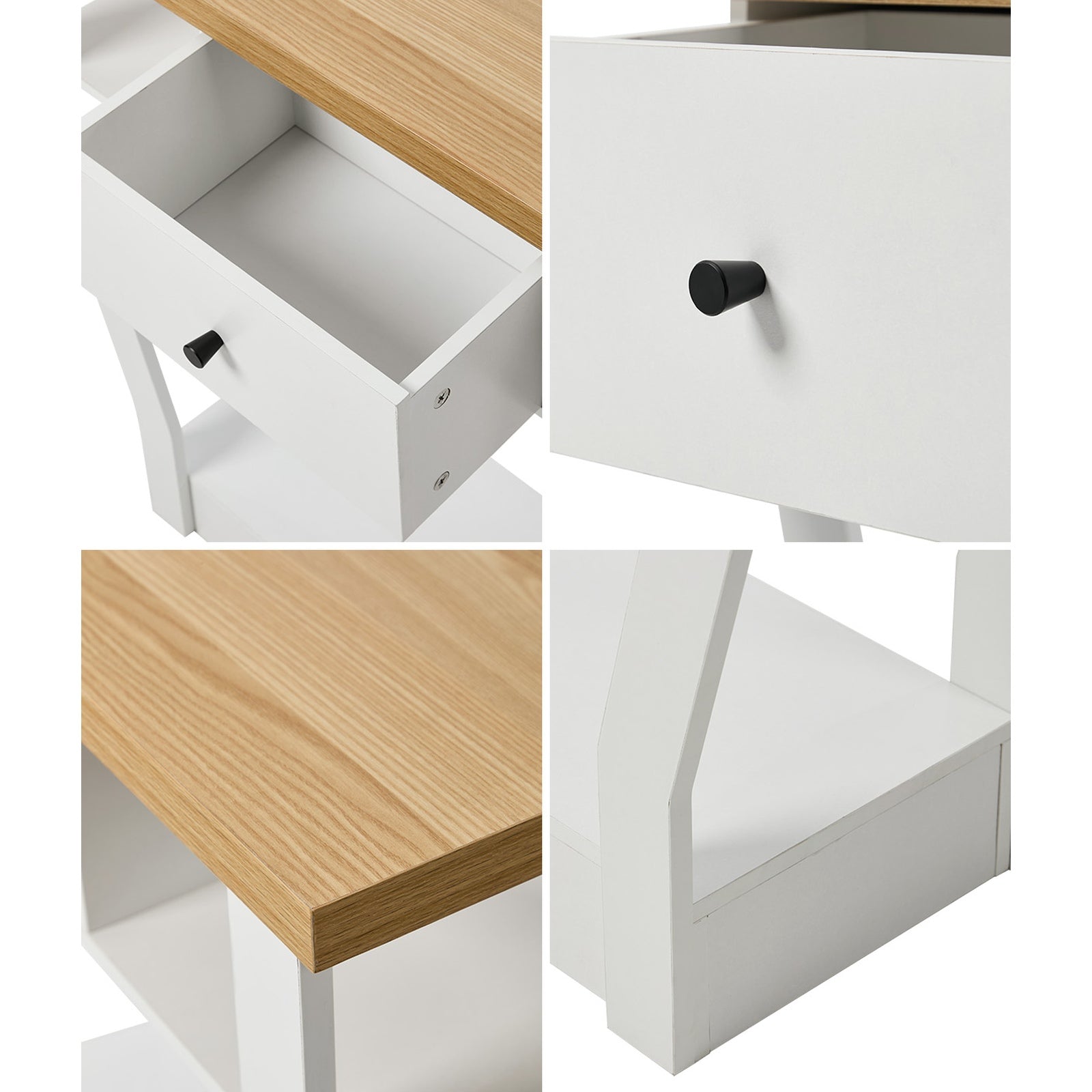 Oikiture Console Table 1 Drawer Hallway Entryway Storage Shelf Side Desk WH&WD - Sunyee