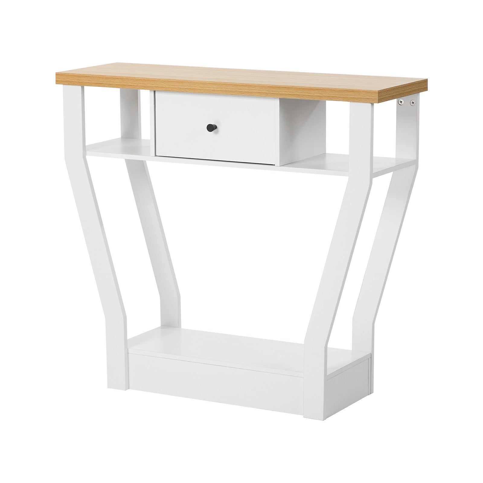 Oikiture Console Table 1 Drawer Hallway Entryway Storage Shelf Side Desk WH&WD - Sunyee