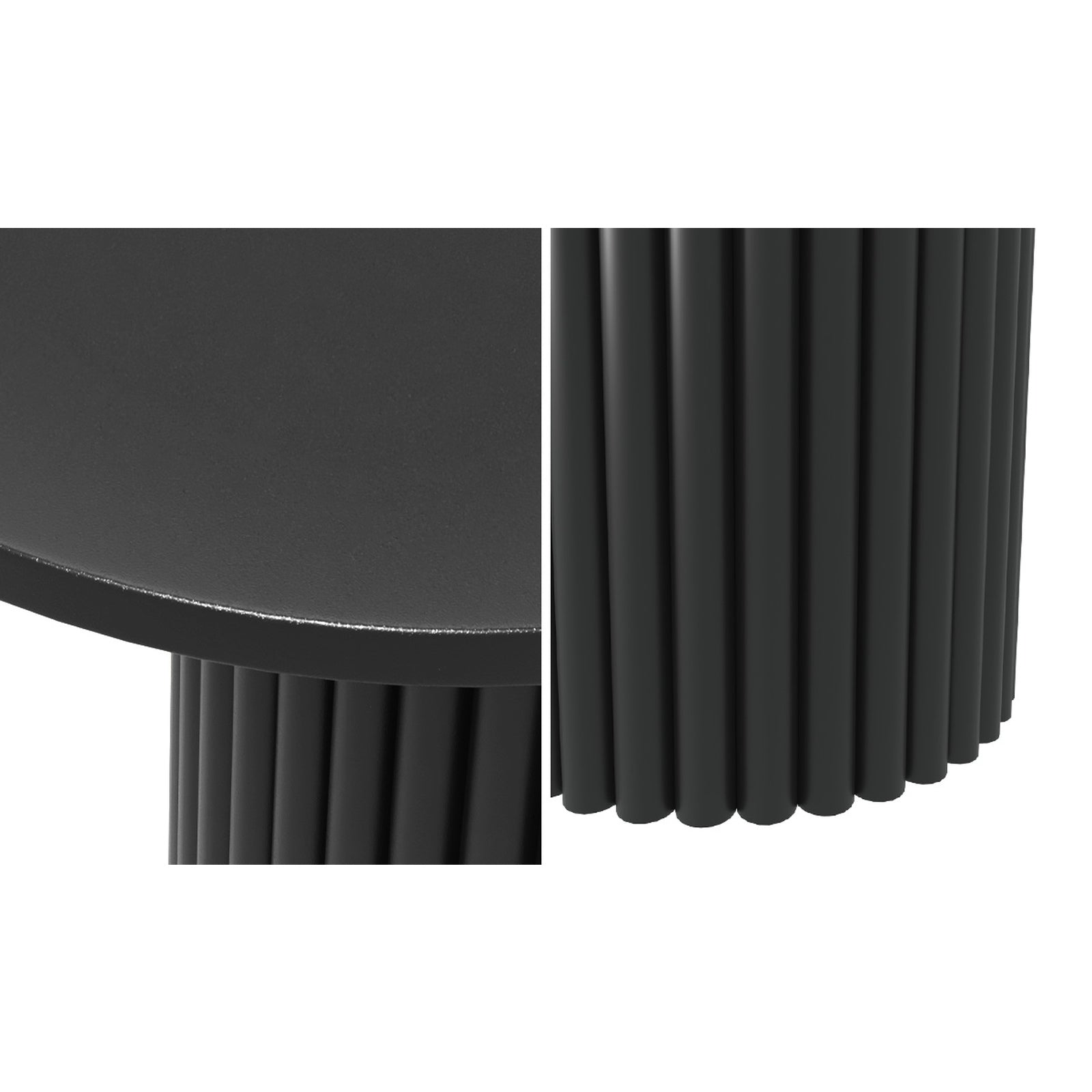 Oikiture Console Table Oval Hallway Desk Modern Entryway Table Black