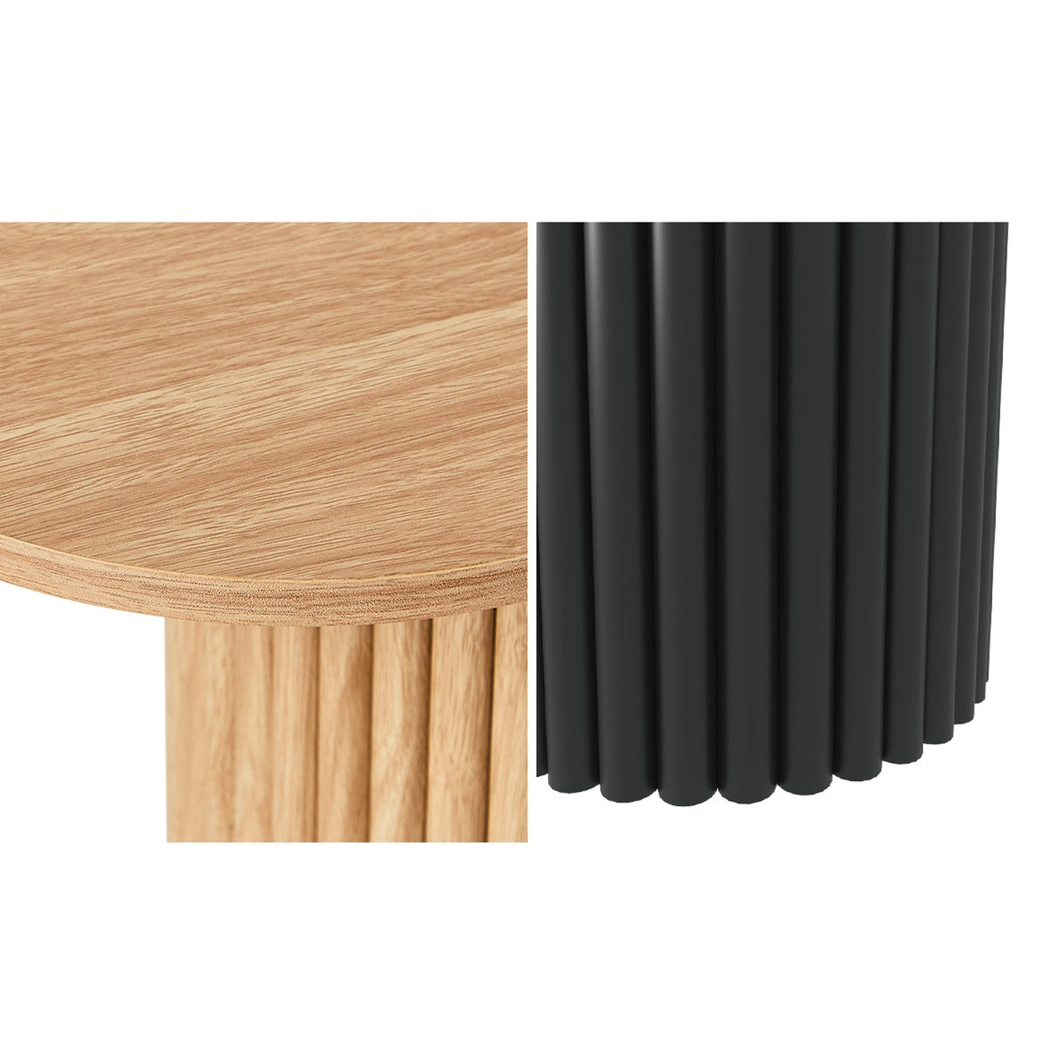 Oikiture Console Table Oval Hallway Desk Modern Entryway Table