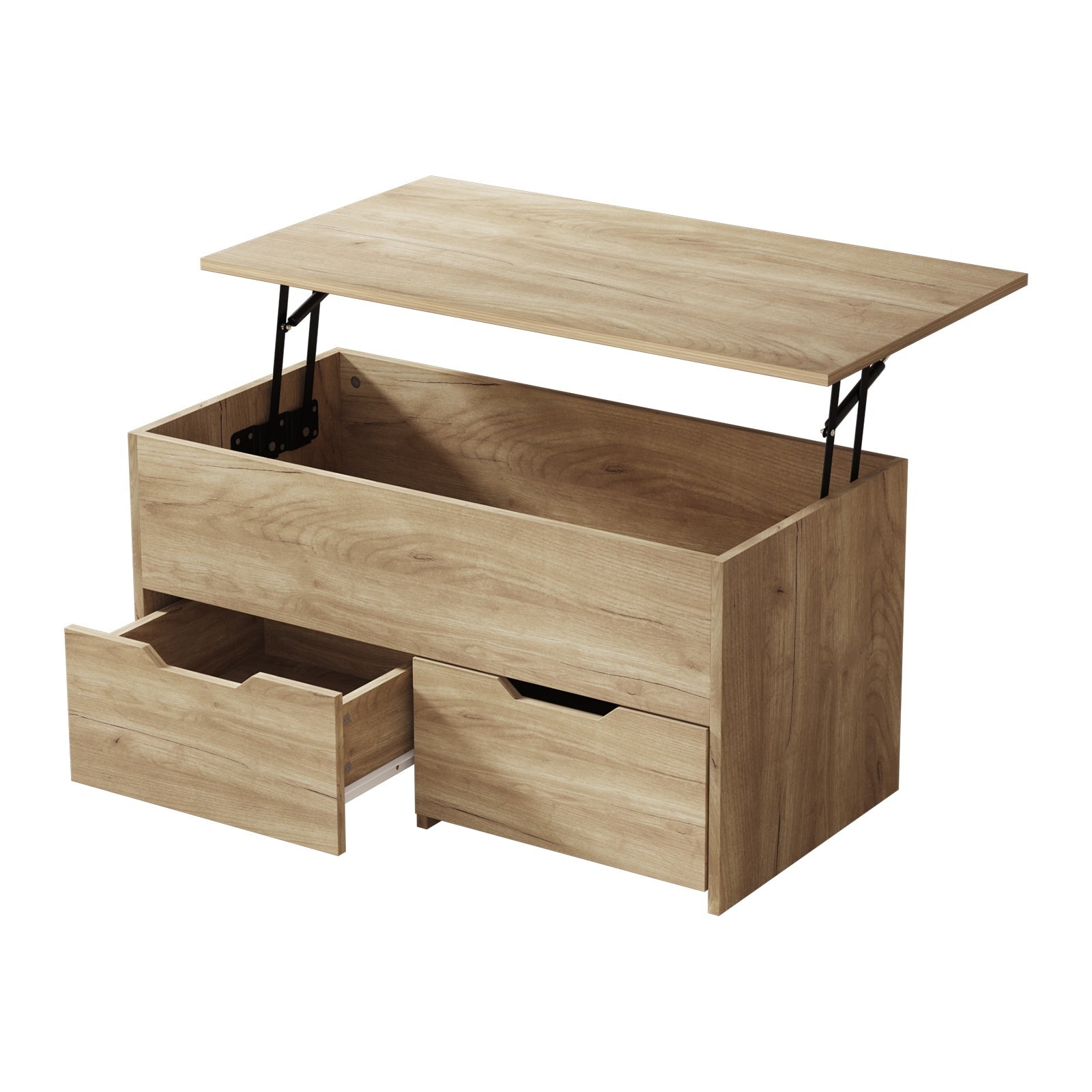 Oikiture Coffee Table Lift Up Top Laptop Desk Hidden Storage Drawers - Sunyee