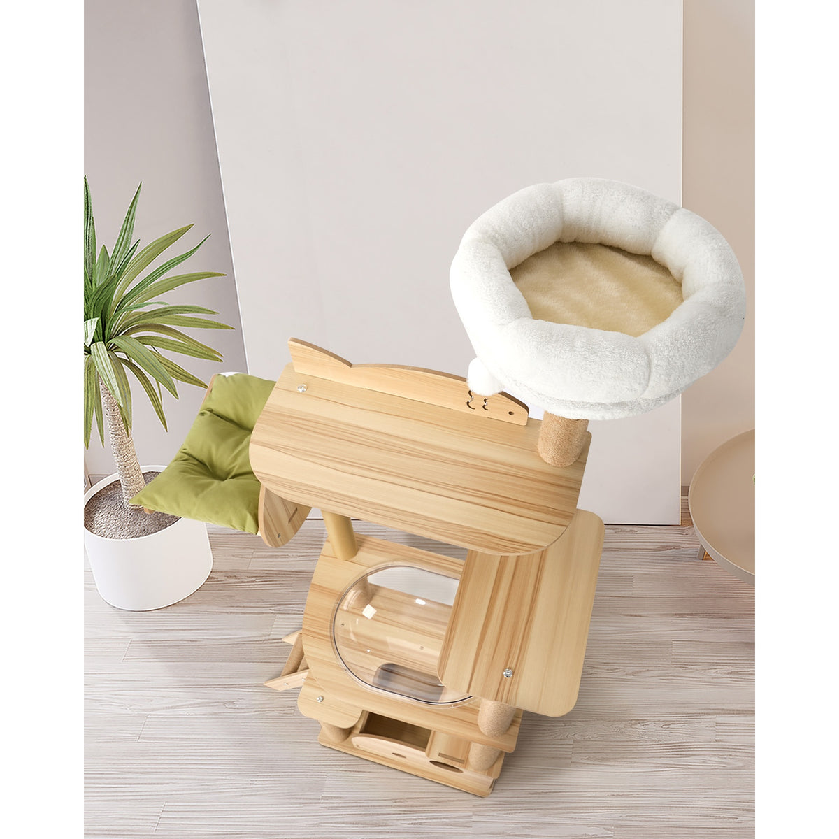 Alopet 175cm Cat Tree Tower Scratch Post Large Multi-Level Condo Clear Capsule