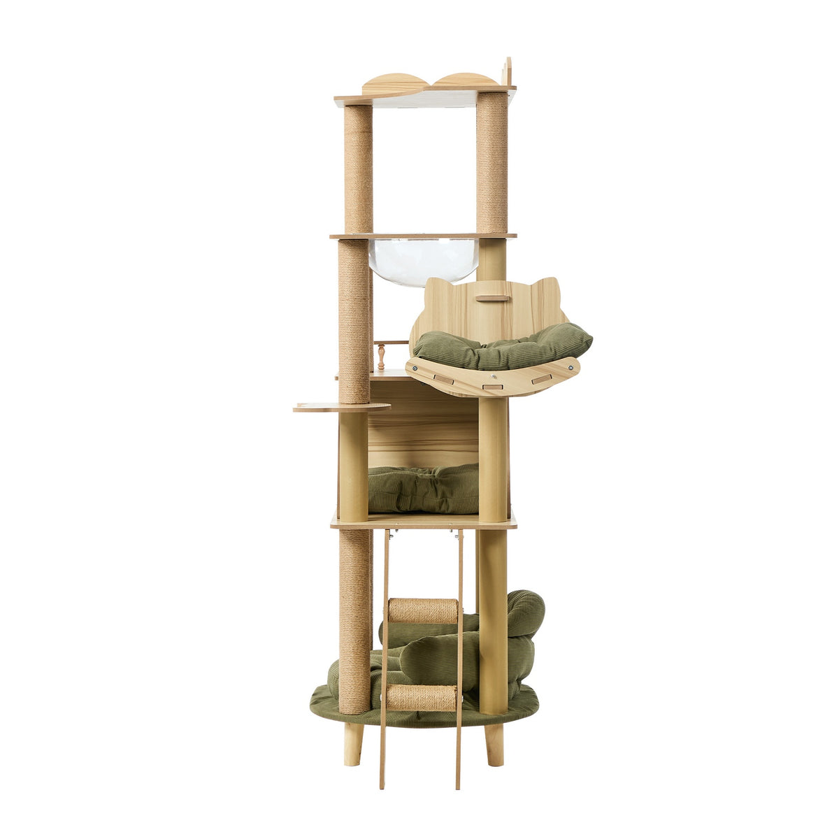 Alopet 152cm Cat Tree Tower Sofa Bed Condo Clear Capsule Bowl Scratch Post