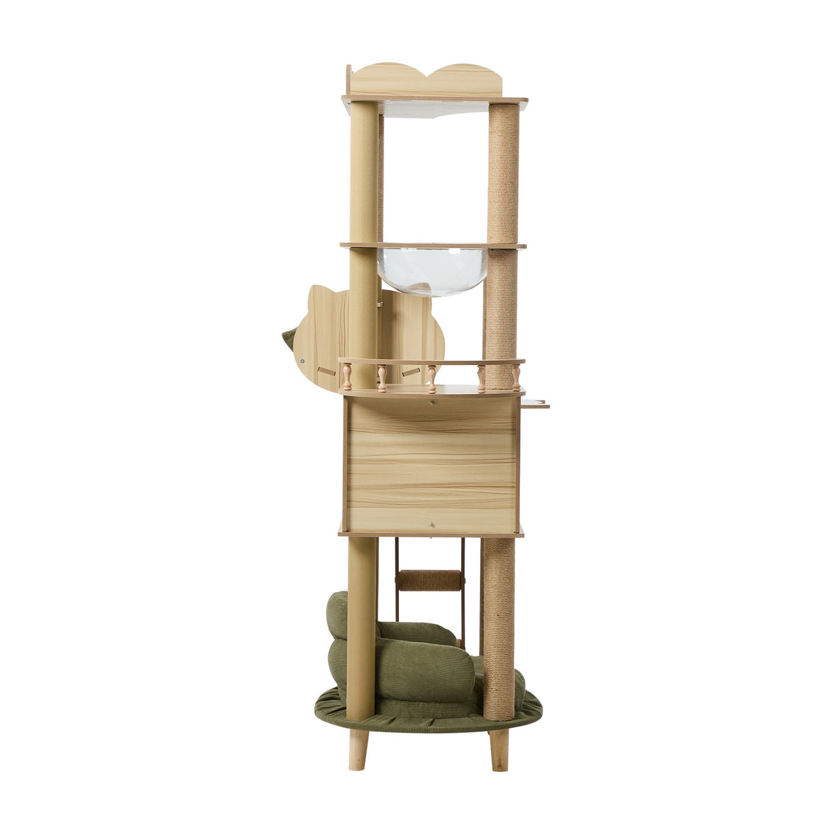 Alopet 152cm Cat Tree Tower Sofa Bed Condo Clear Capsule Bowl Scratch Post