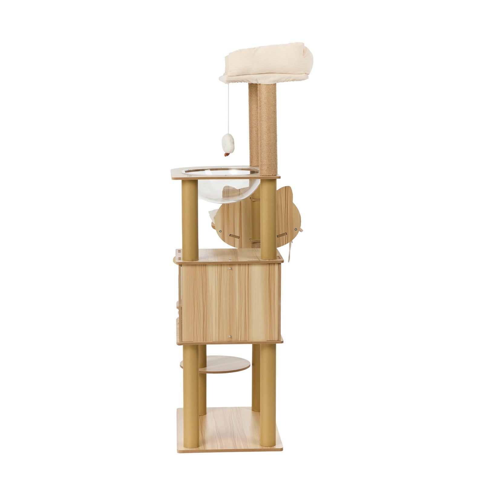 Alopet Cat Tree Tower Scratching Post Scratcher Cats Condo House Bed Wood 150cm - Sunyee
