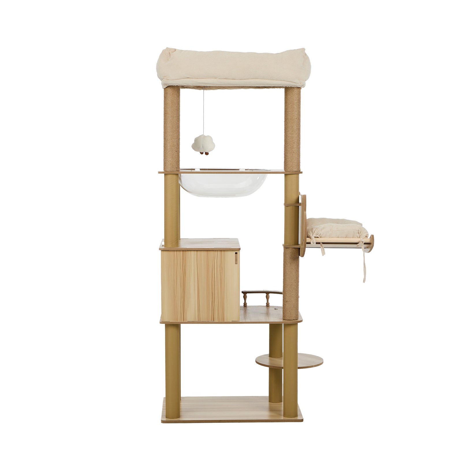 Alopet Cat Tree Tower Scratching Post Scratcher Cats Condo House Bed Wood 150cm - Sunyee